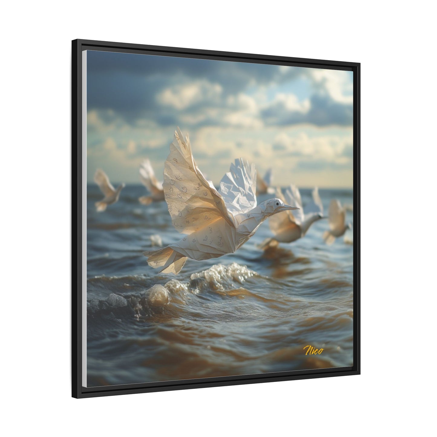 By The Seaside Series Print #8 - Black Framed Canvas Print