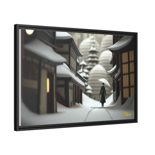 Asian Snow Series Print #4 - Extended Black Framed Canvas Print