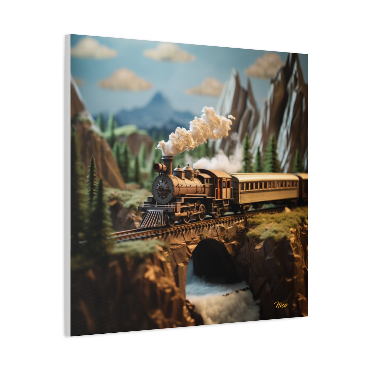 Streched Matte Canvas Print, 1.25" Thick - Featuring Print #5 of the Orient Express Series by origami artist Nico