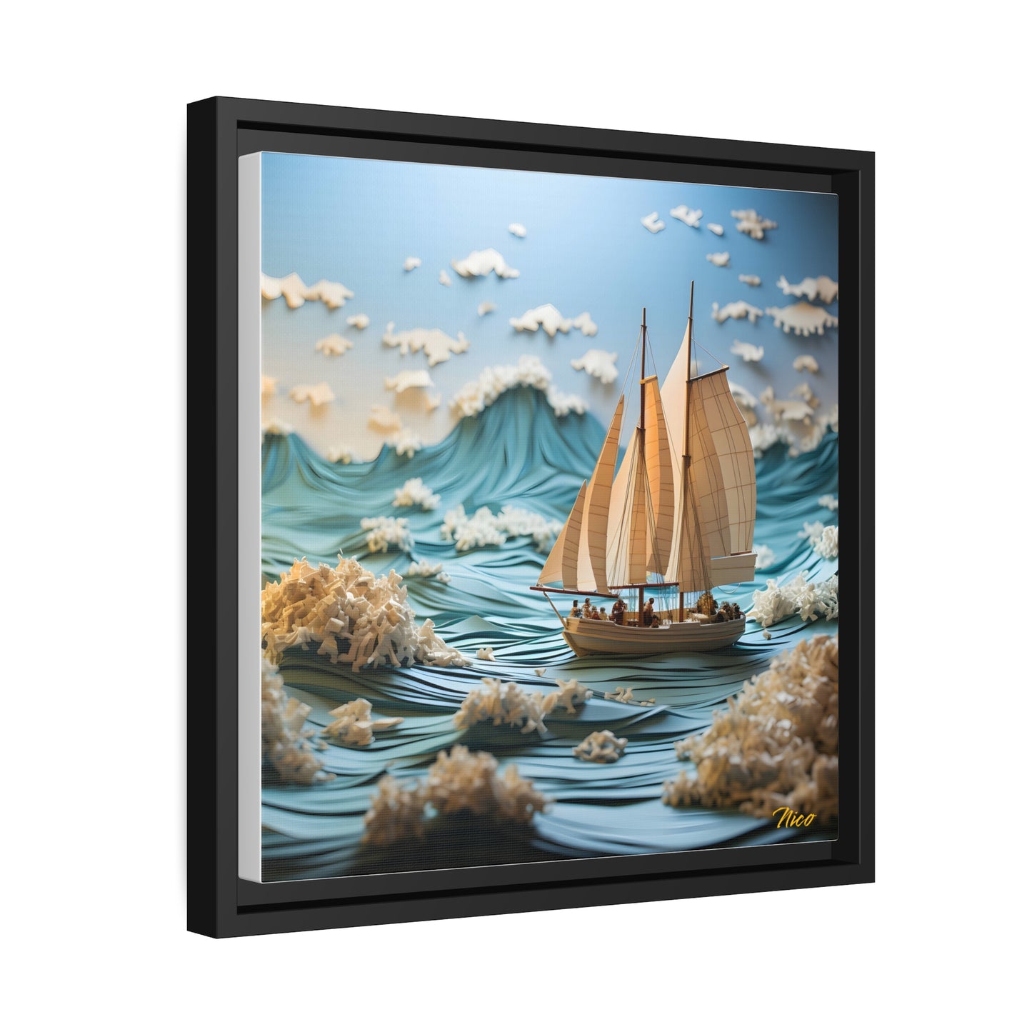 Into The Sunset Series Print #4 - Black Framed Canvas Print