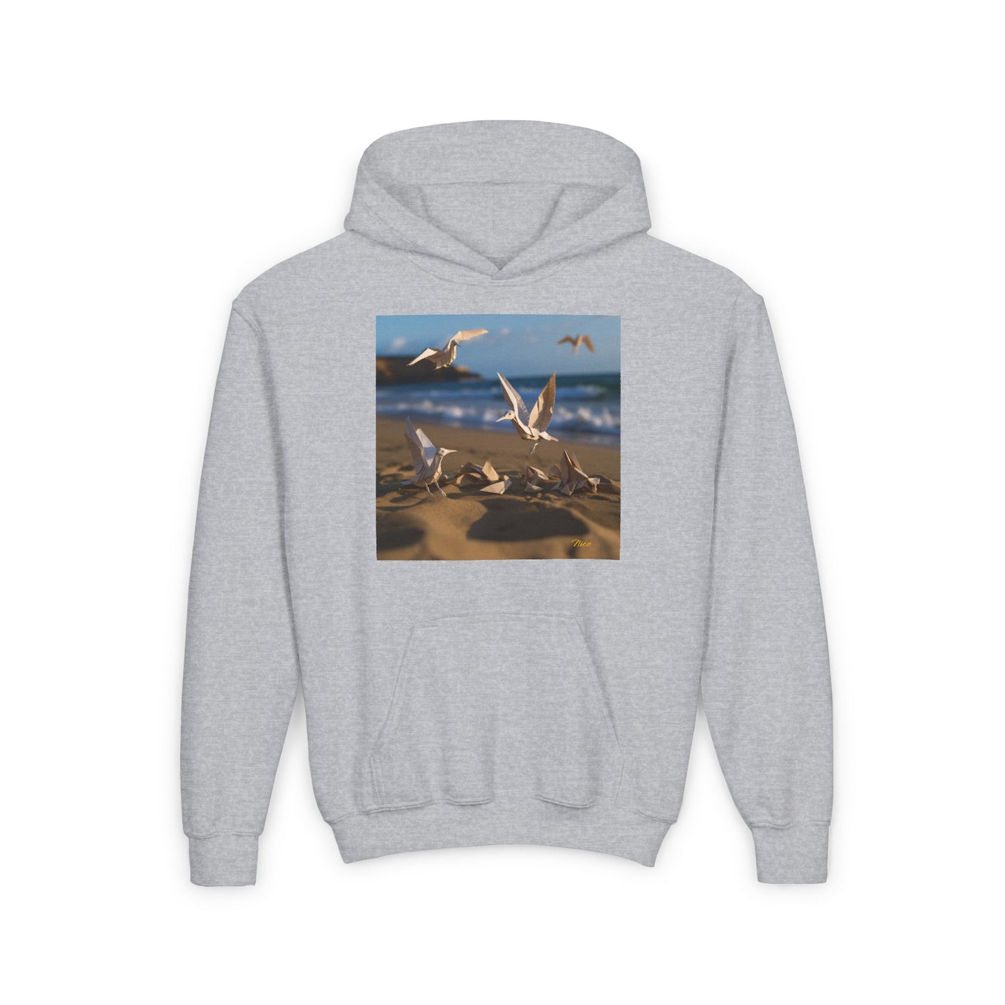 By The Seaside Series Print #7 Youth Heavy Blend Hooded Sweatshirt