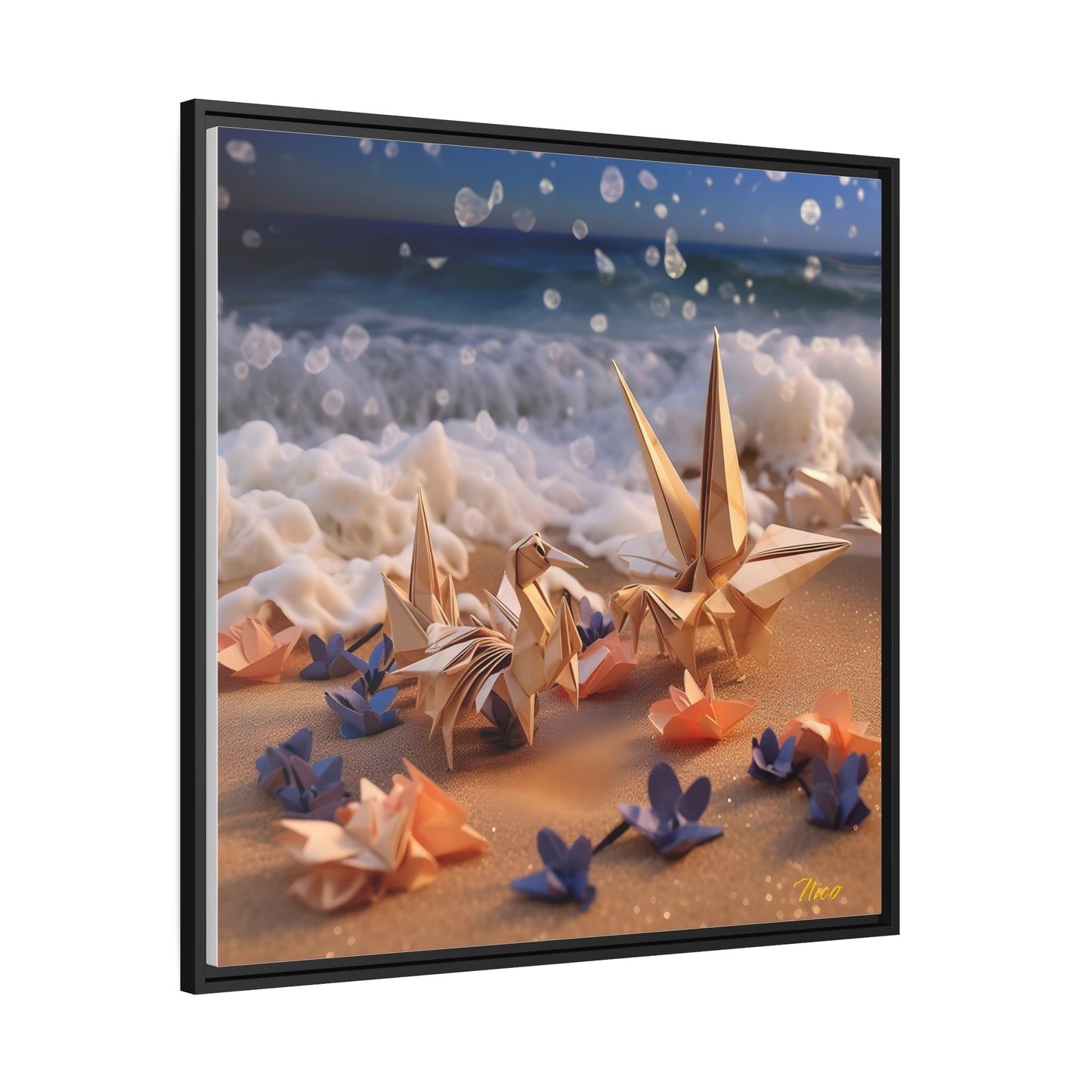 By The Seaside Series Print #10 - Black Framed Canvas Print