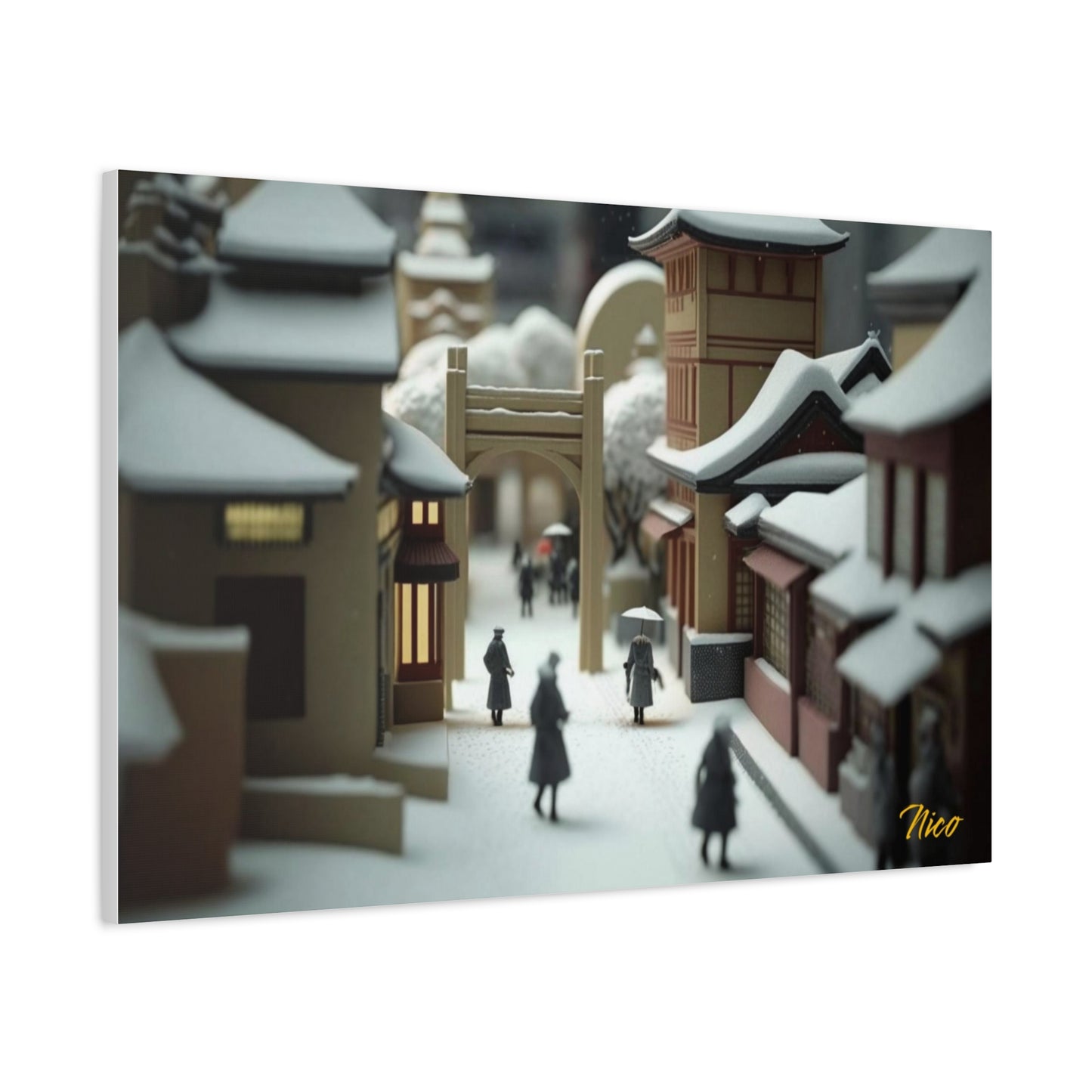 Asian Snow Series Print #9 - Streched Matte Extended Canvas Print, 1.25" Thick