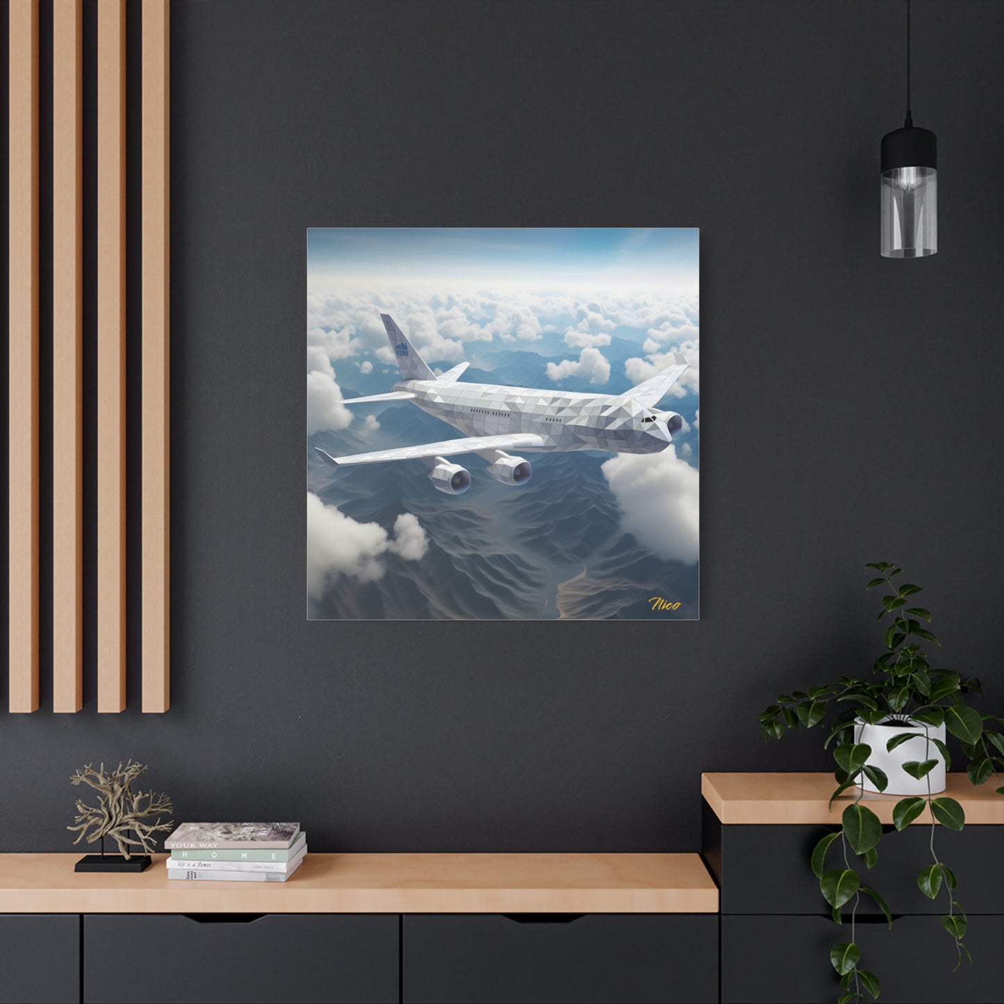 Passenger Jet Series Print #7 - Streched Matte Canvas Print, 1.25" Thick