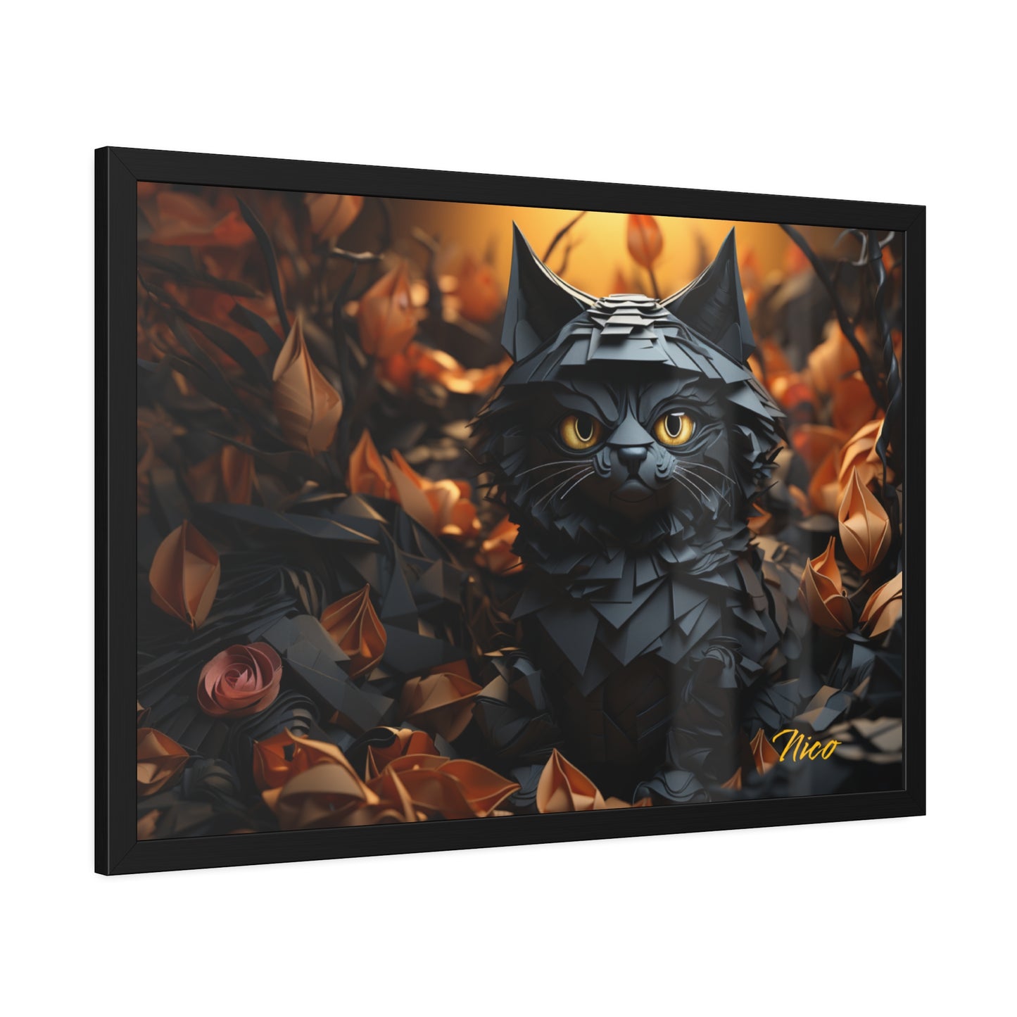 Halloween 2024 Series "The Kitty Of Evil!" Print #2 - Framed Fine Art Paper Print