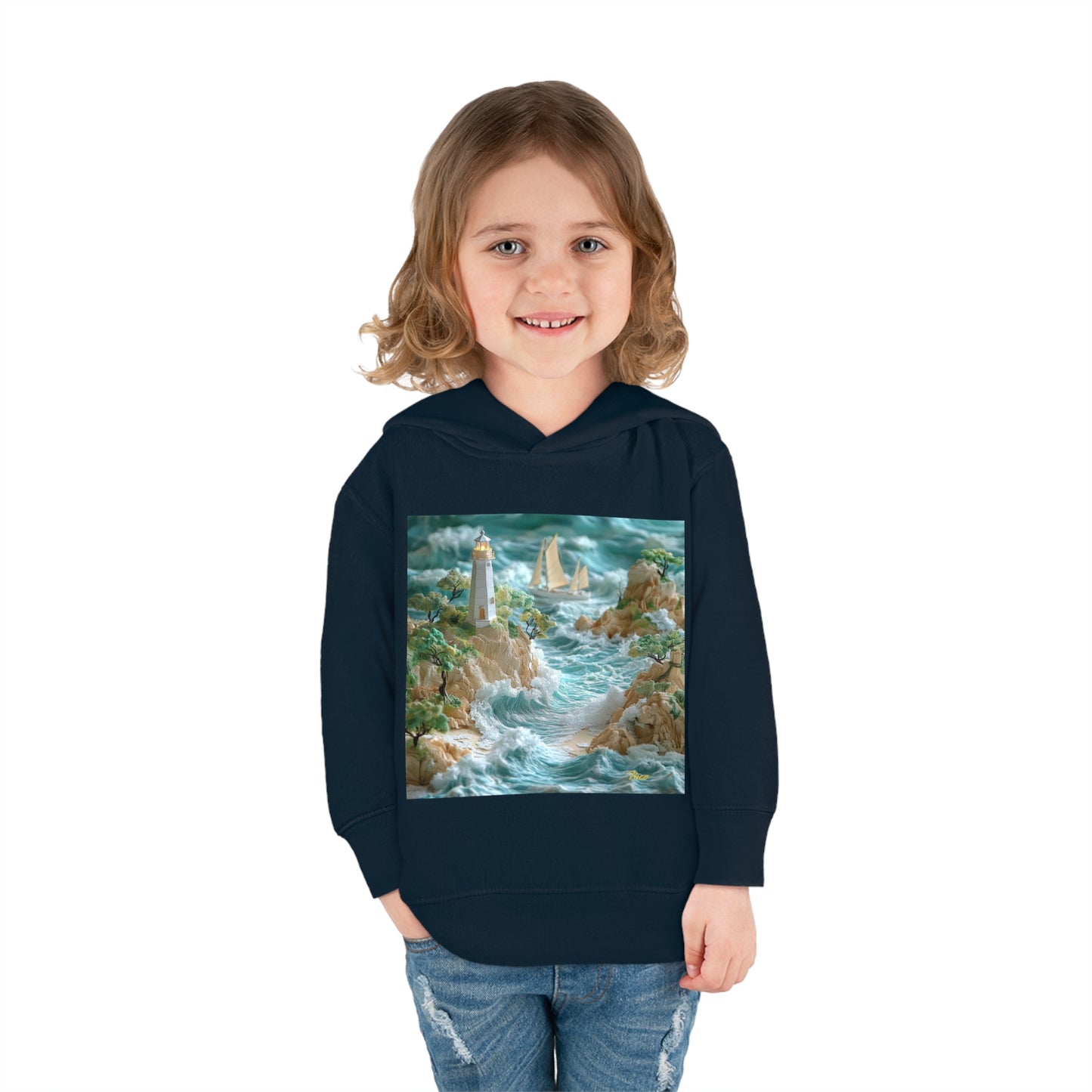 By The Seaside Series Print #9 Toddler Pullover Fleece Hoodie