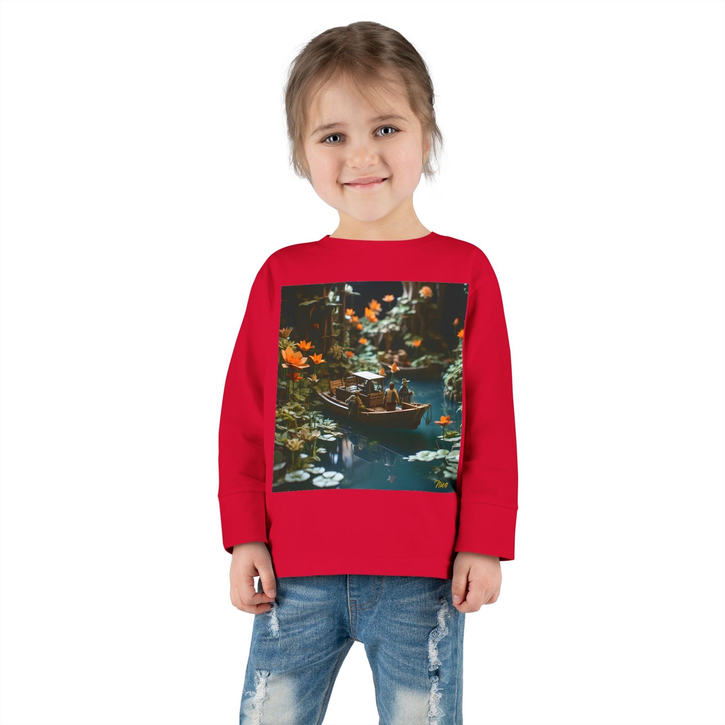 Born On A Bayou Series Print #4 Toddler Long Sleeve Tee