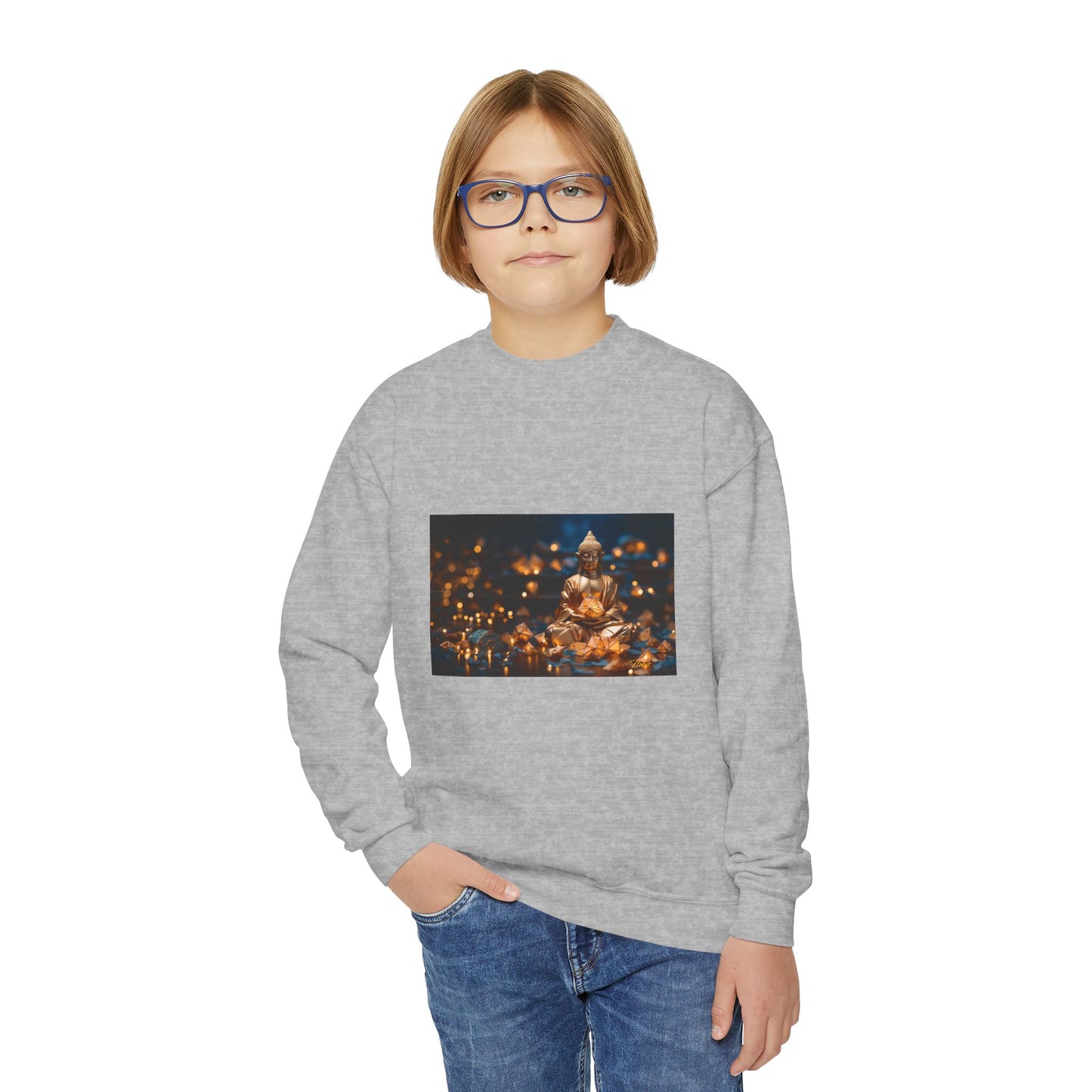 Ascending Buddah Series Print #9 Youth Crewneck Sweatshirt