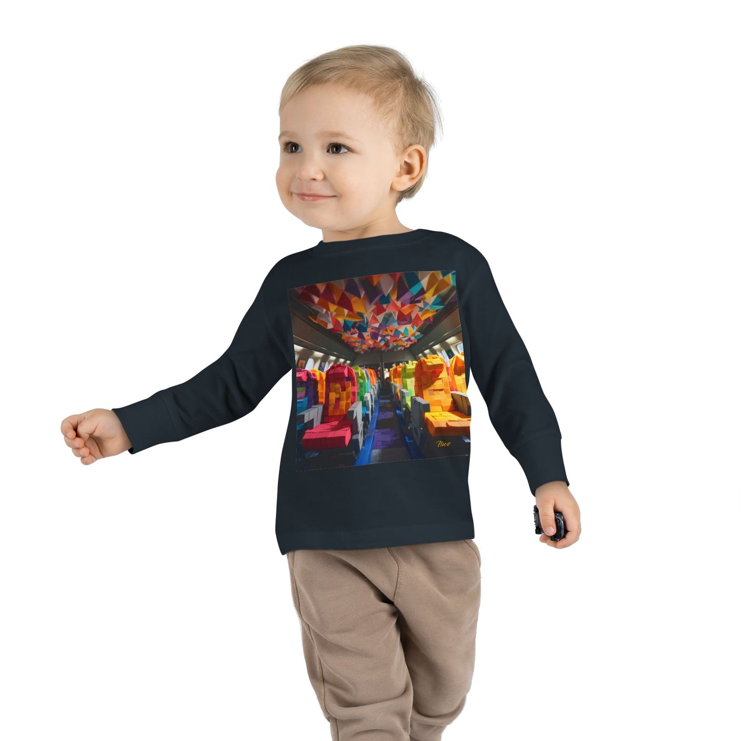 Big Ol' Jet Airliner Series Print #4 Toddler Long Sleeve Tee