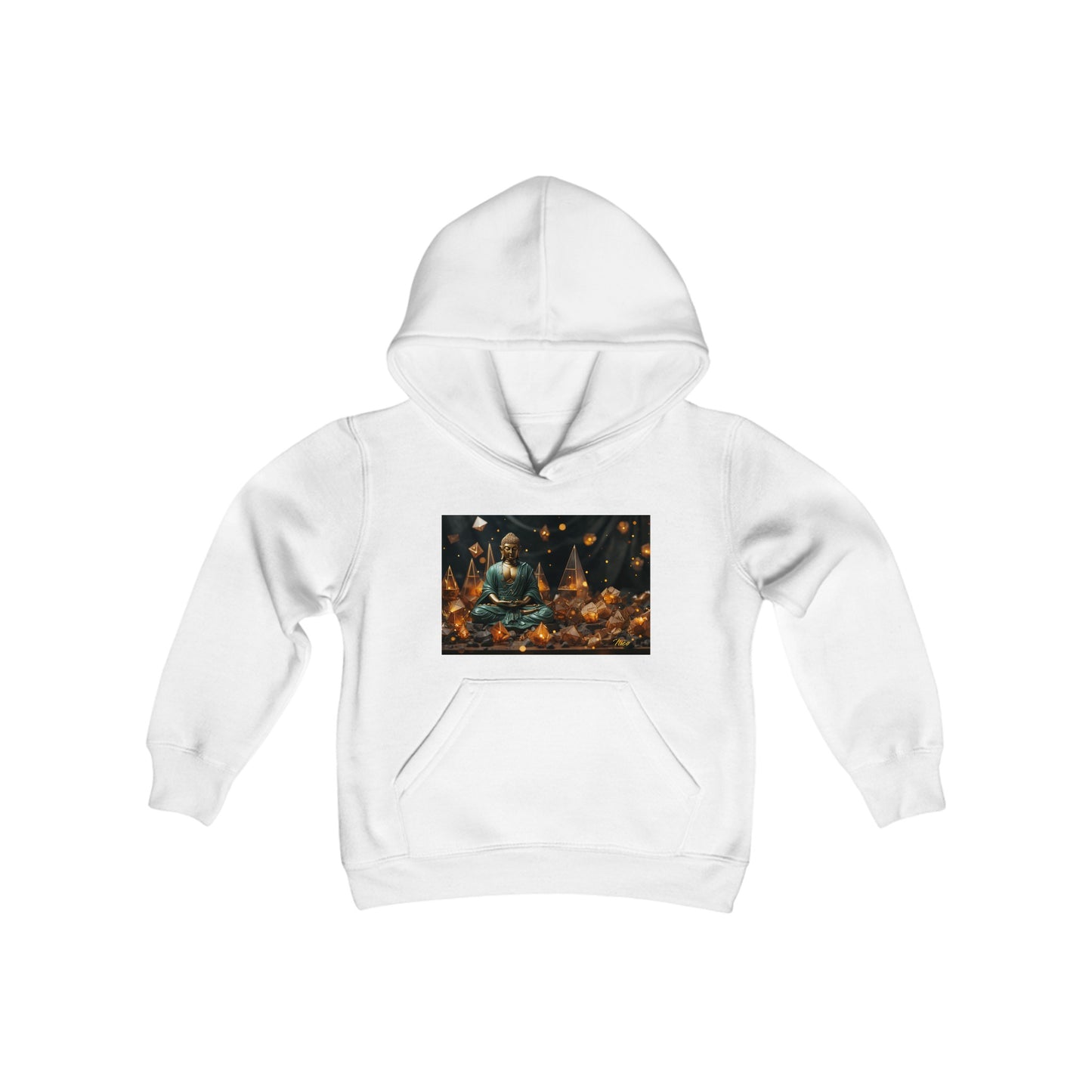 Ascending Buddah Series Print #4 Youth Heavy Blend Hooded Sweatshirt