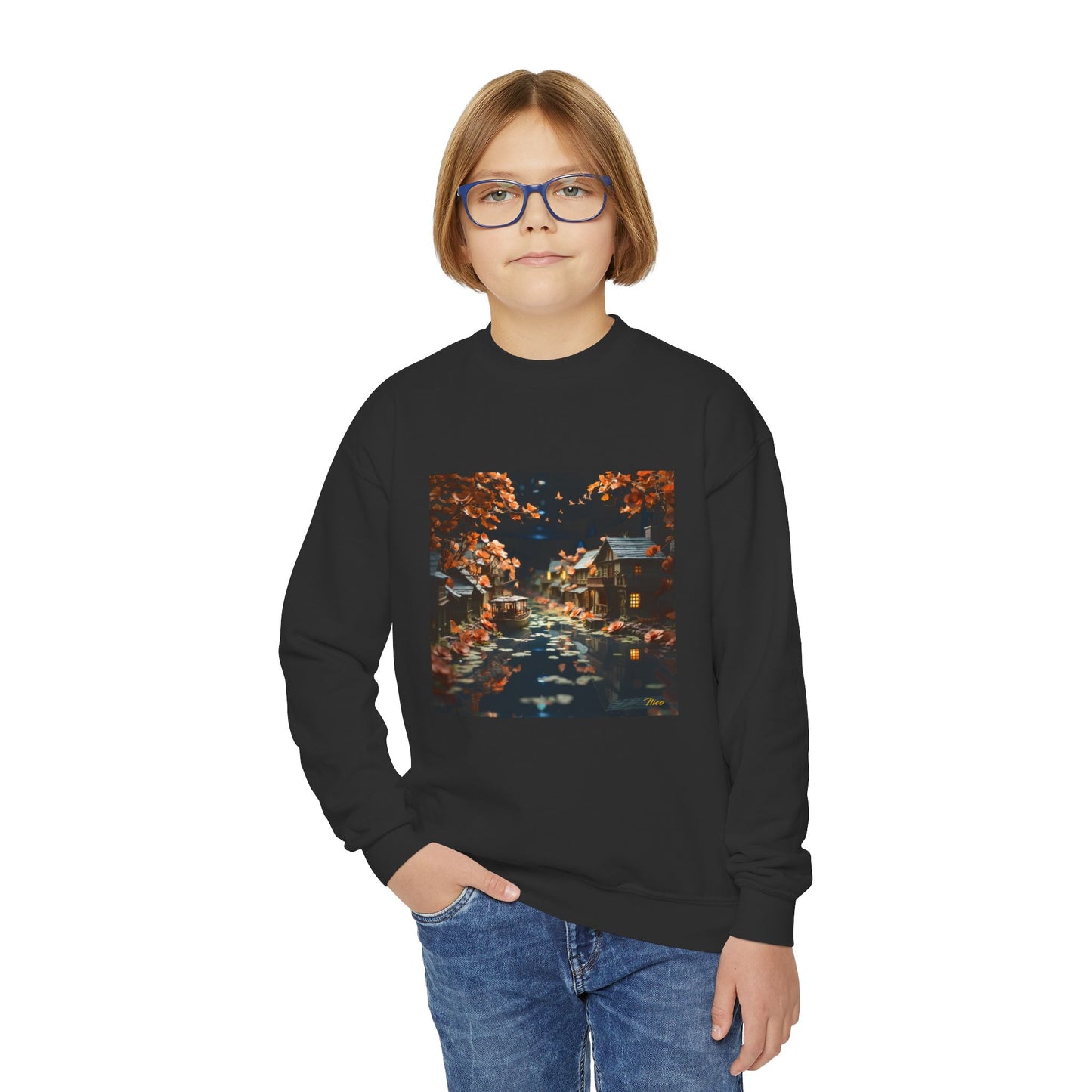 Born On A Bayou Series Print #7 Youth Crewneck Sweatshirt