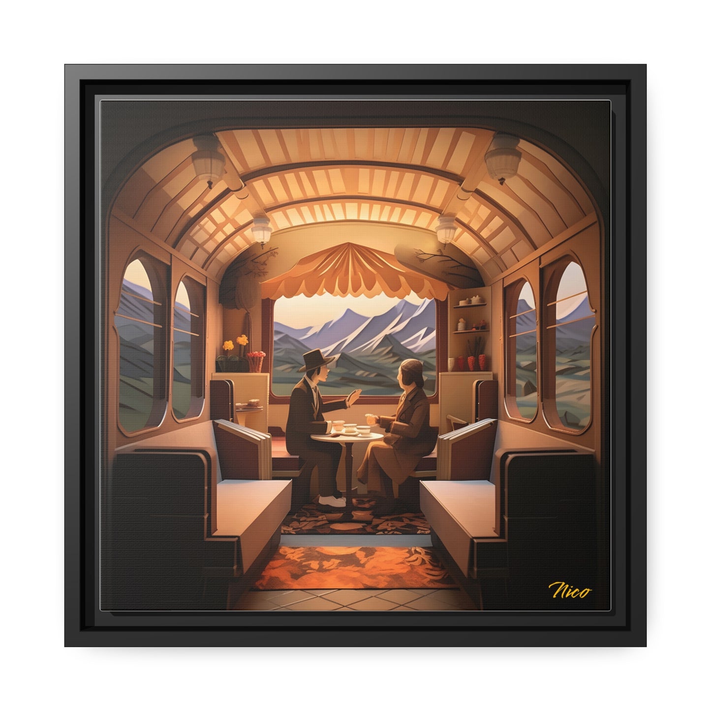 Orient Express Series Print #10 - Black Framed Canvas Print