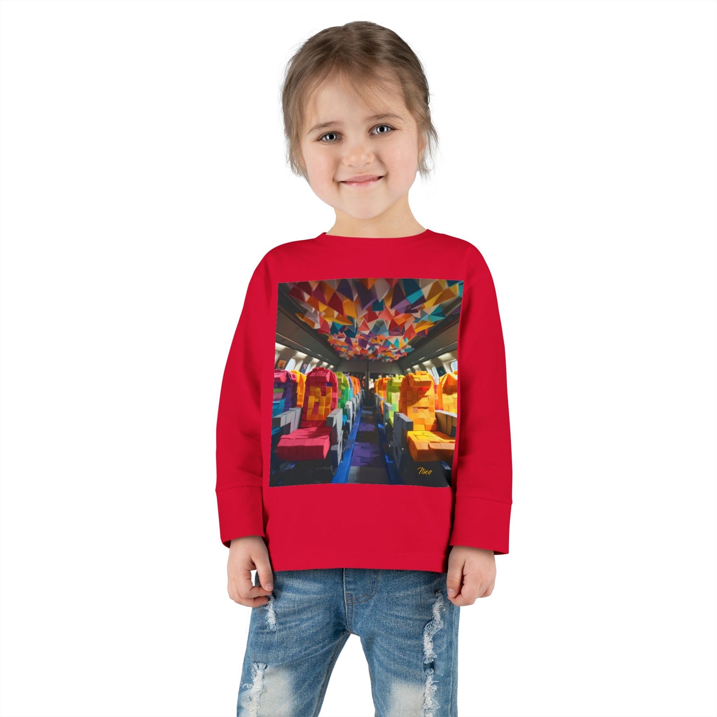 Big Ol' Jet Airliner Series Print #4 Toddler Long Sleeve Tee