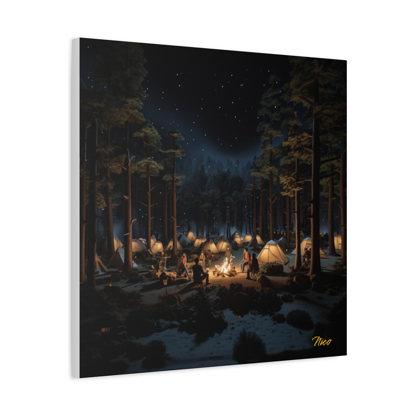 Under The Starry Skies Series Print #5 - Streched Matte Canvas Print, 1.25" Thick