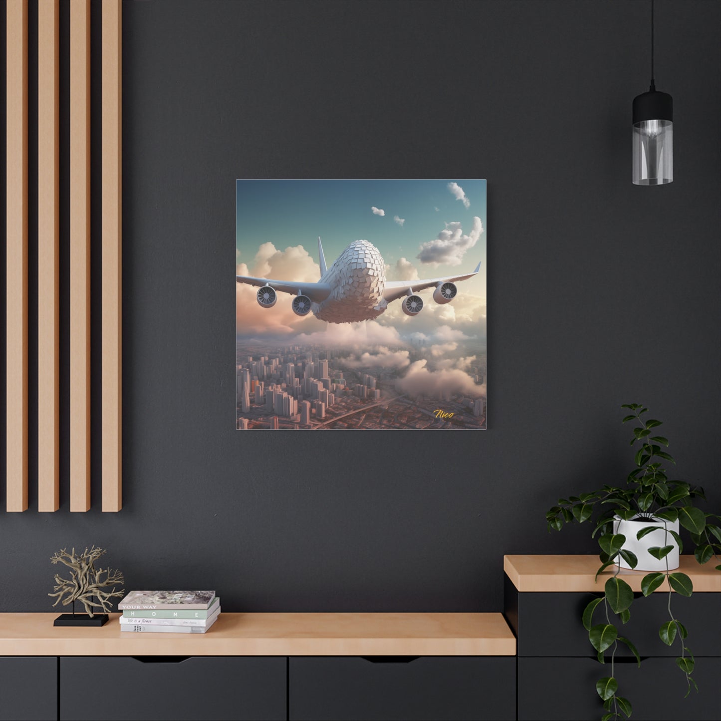 Frequent Flyer Miles Series Print #1 - Streched Matte Canvas Print, 1.25" Thick