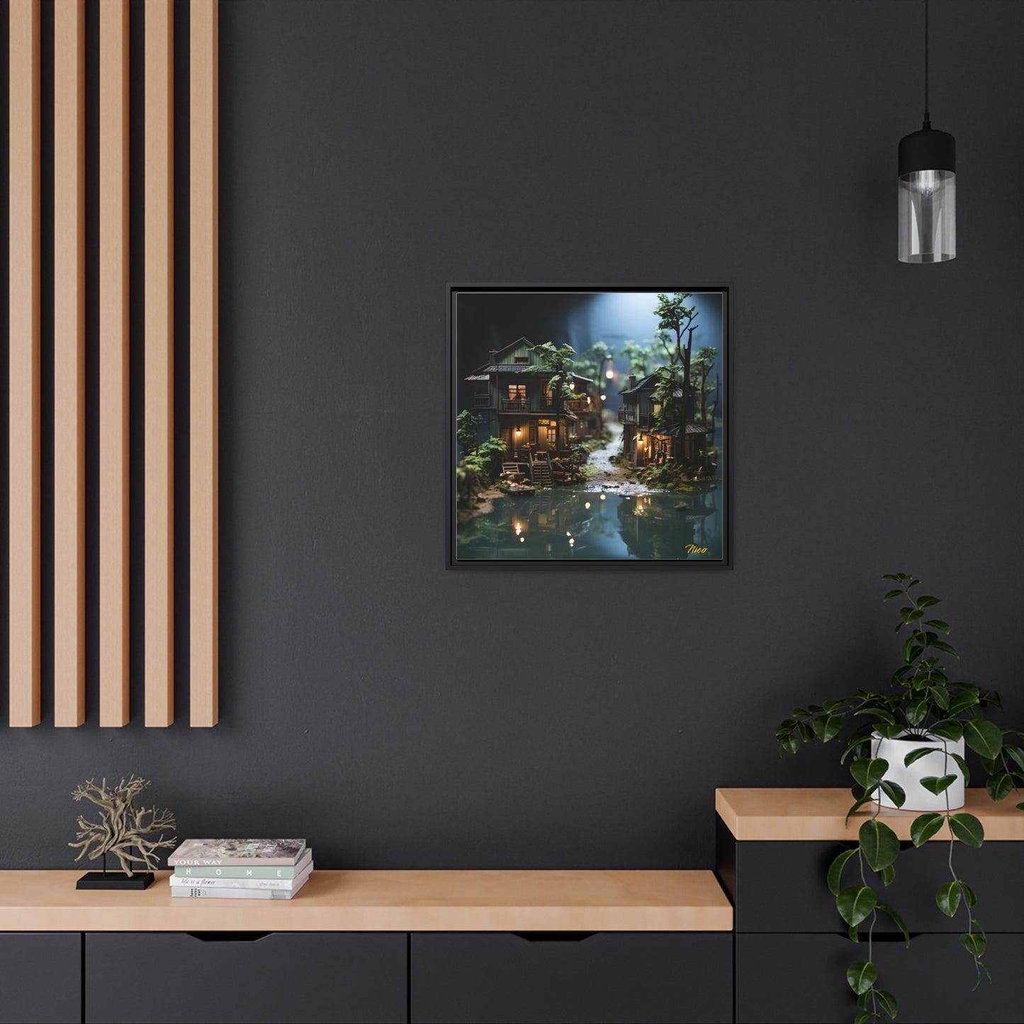 Born On A Bayou Series Print #3 - Black Framed Canvas Print