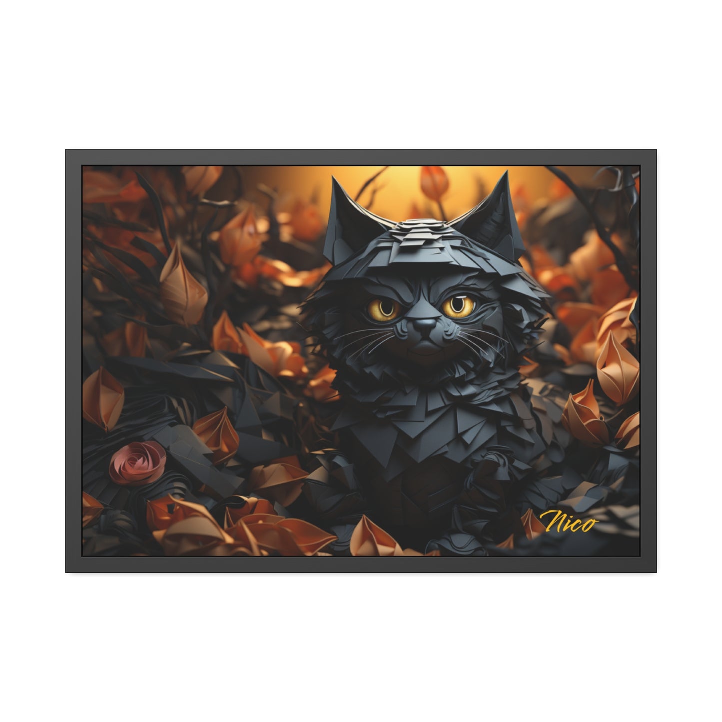 Halloween 2024 Series "The Kitty Of Evil!" Print #2 - Framed Fine Art Paper Print