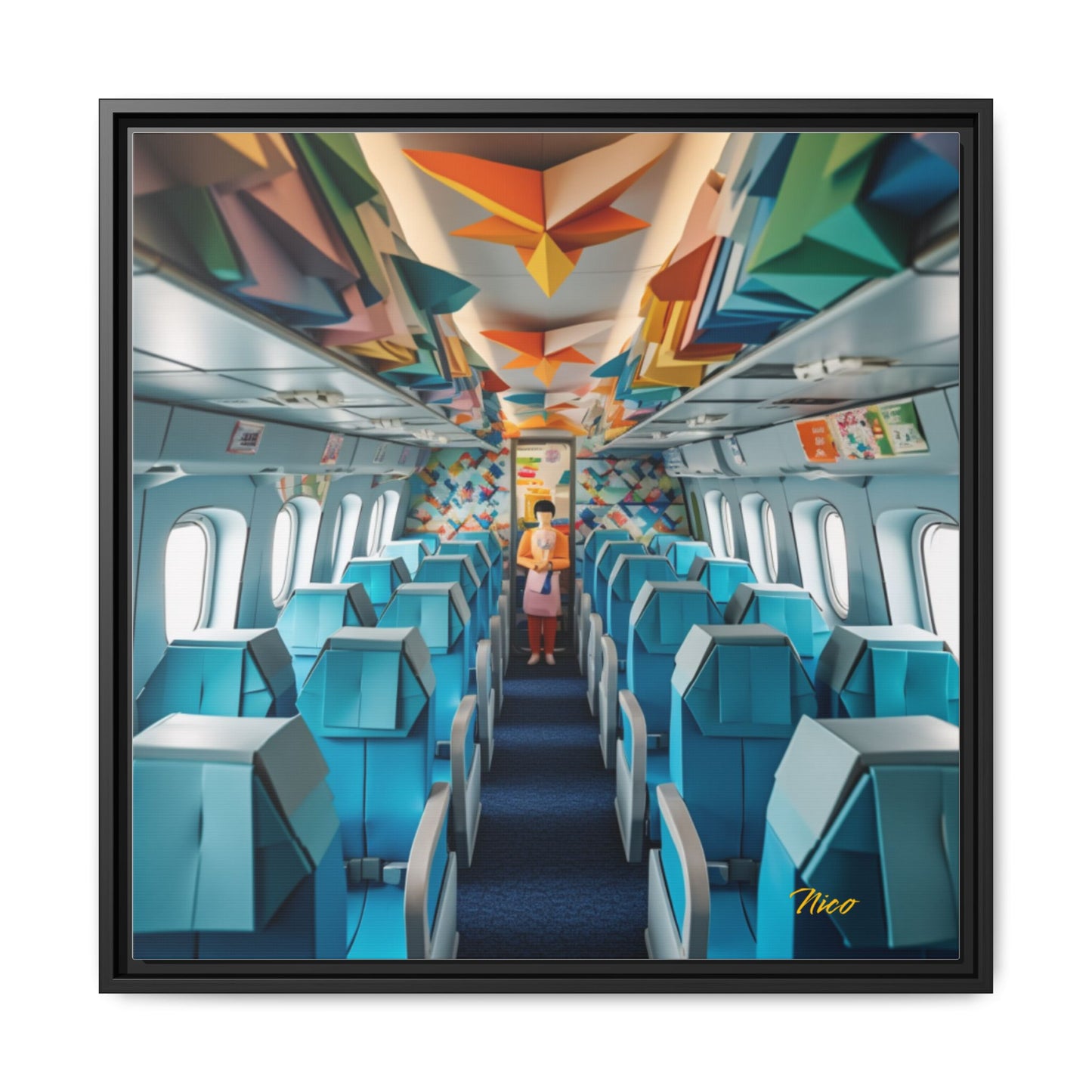 Frequent Flyer Miles Series Print #6 - Black Framed Canvas Print