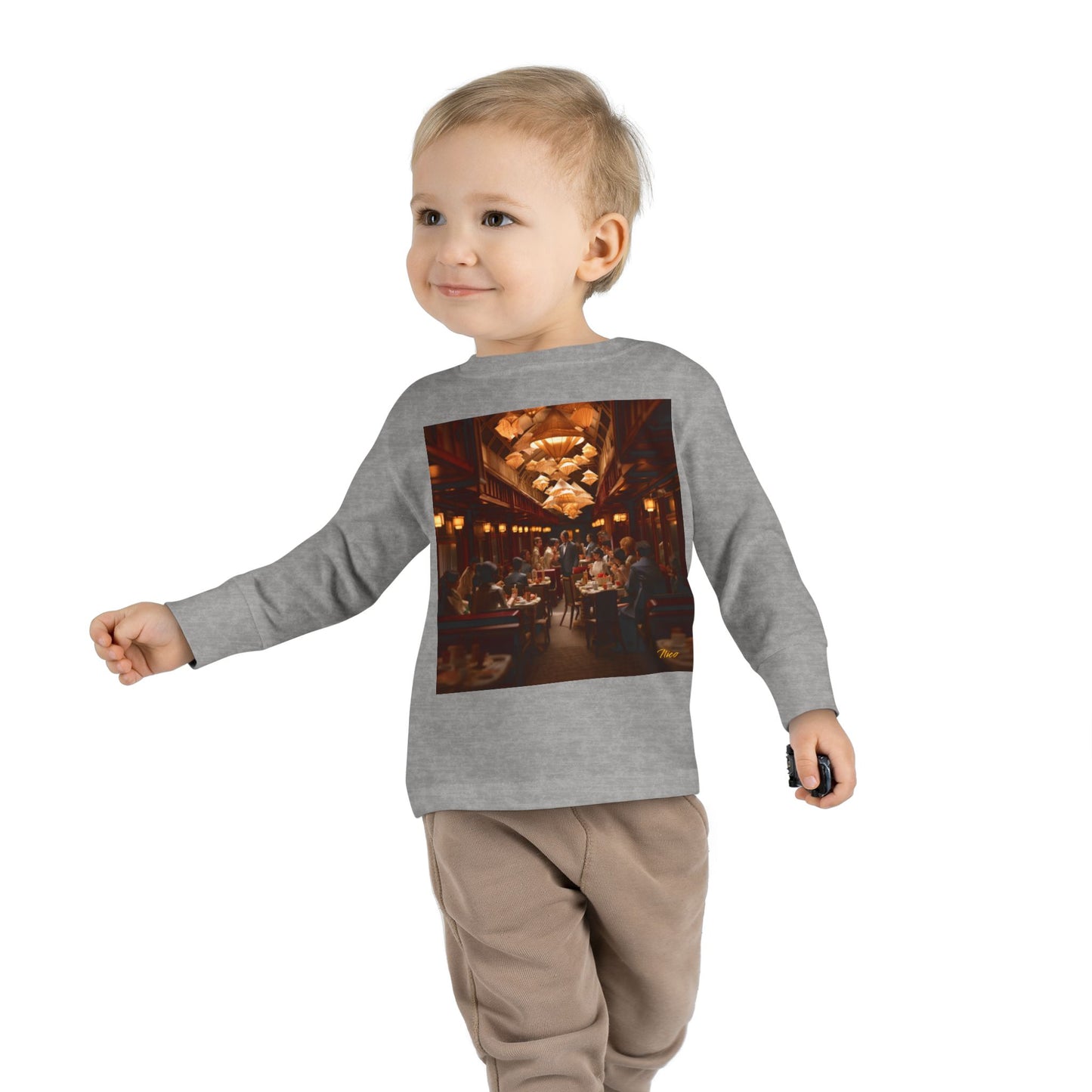 Orient Express Series Print #8 Toddler Long Sleeve Tee