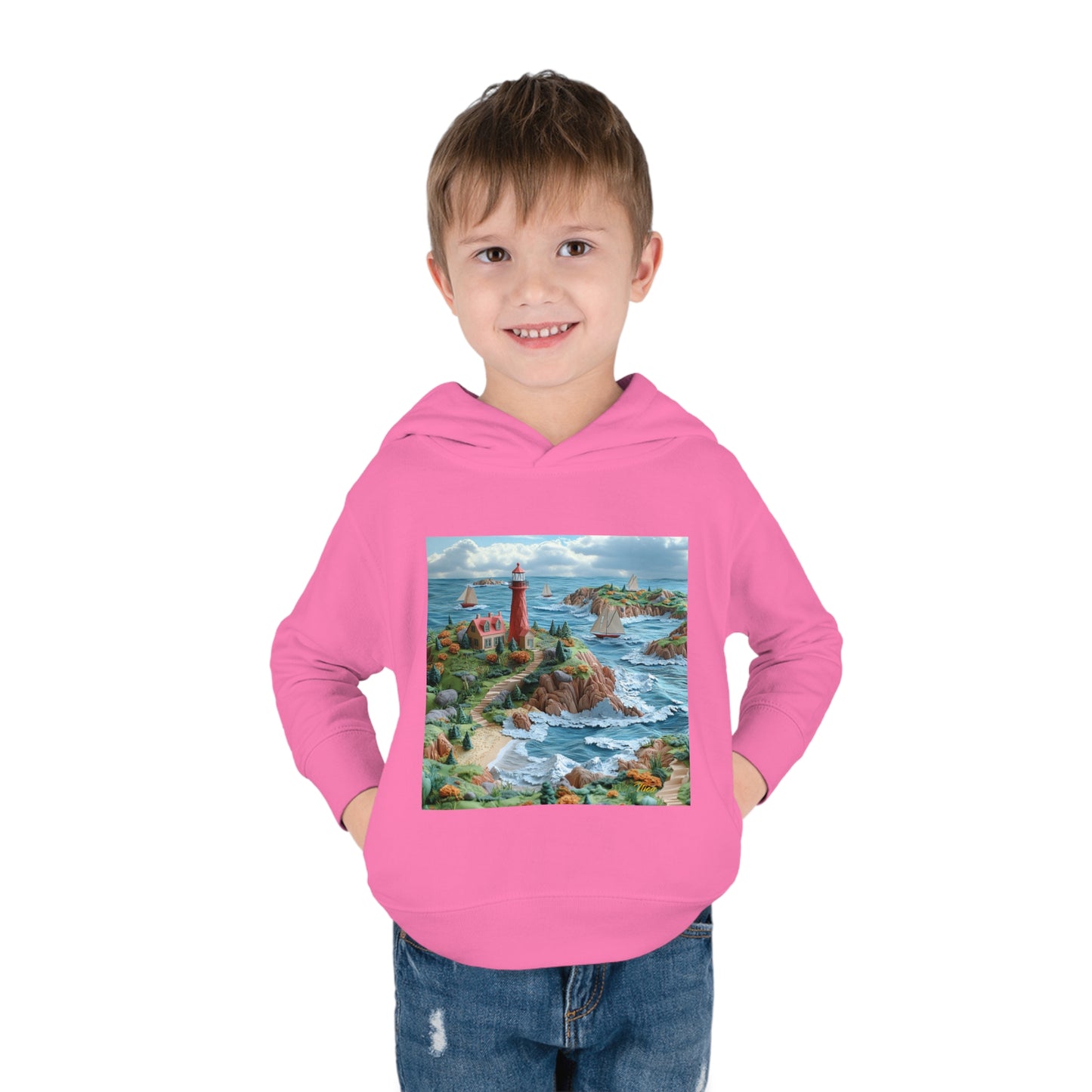 By The Seaside Series Print #6 Toddler Pullover Fleece Hoodie