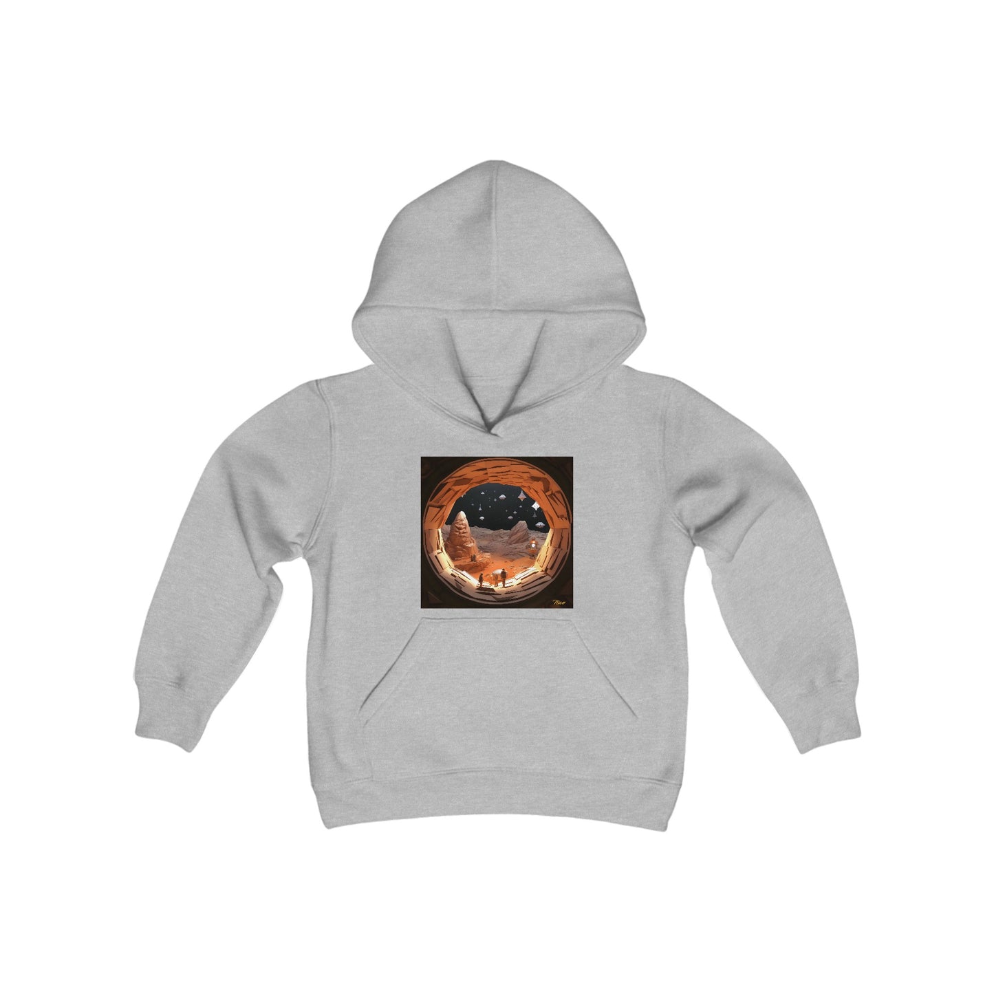 Elons' Dream Series Print #4 Youth Heavy Blend Hooded Sweatshirt