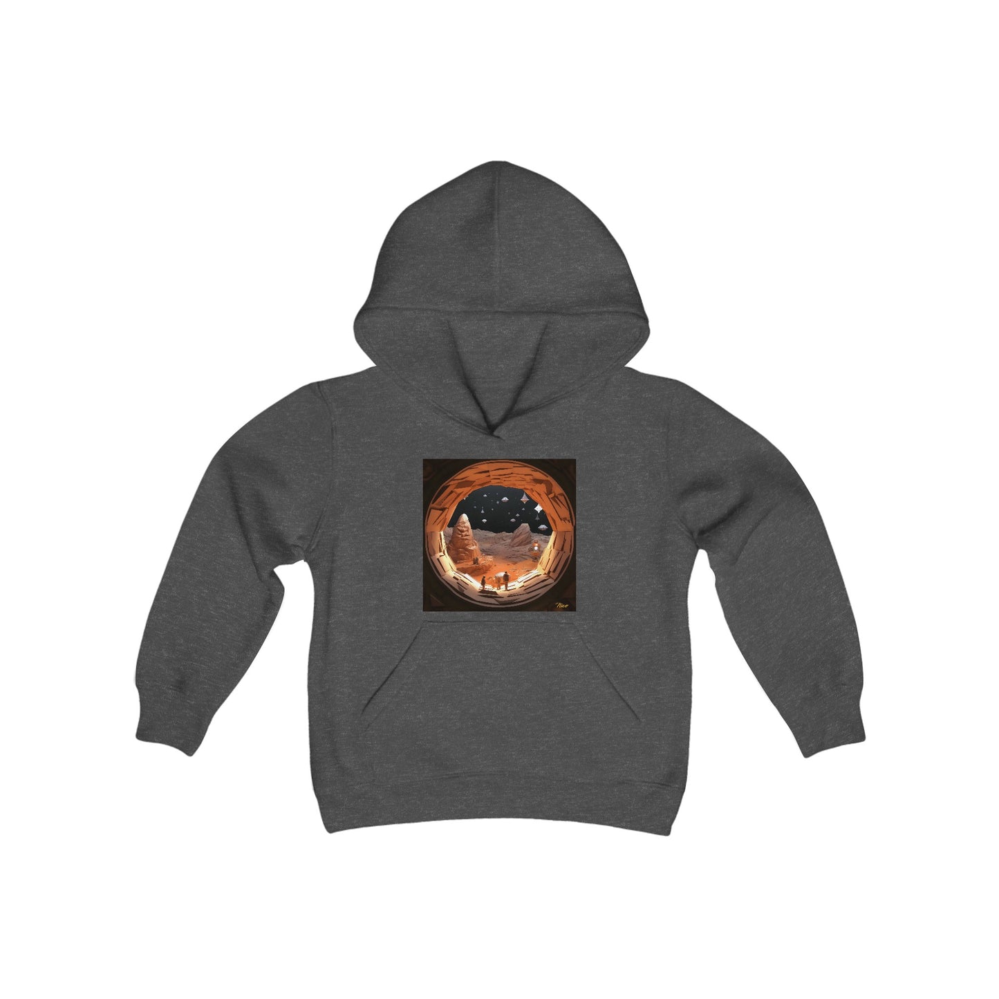 Elons' Dream Series Print #4 Youth Heavy Blend Hooded Sweatshirt