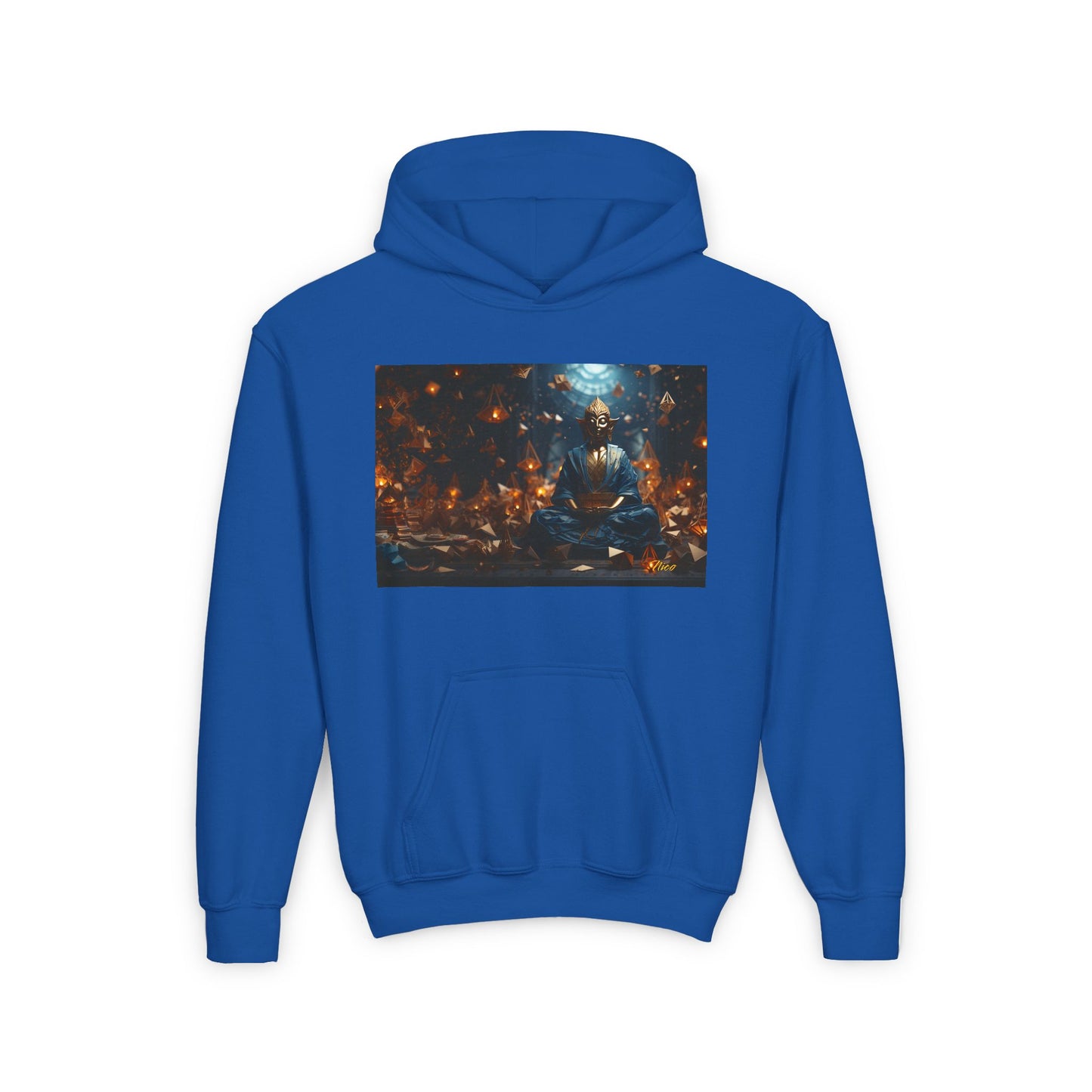 Ascending Buddah Series Print #1 Youth Heavy Blend Hooded Sweatshirt