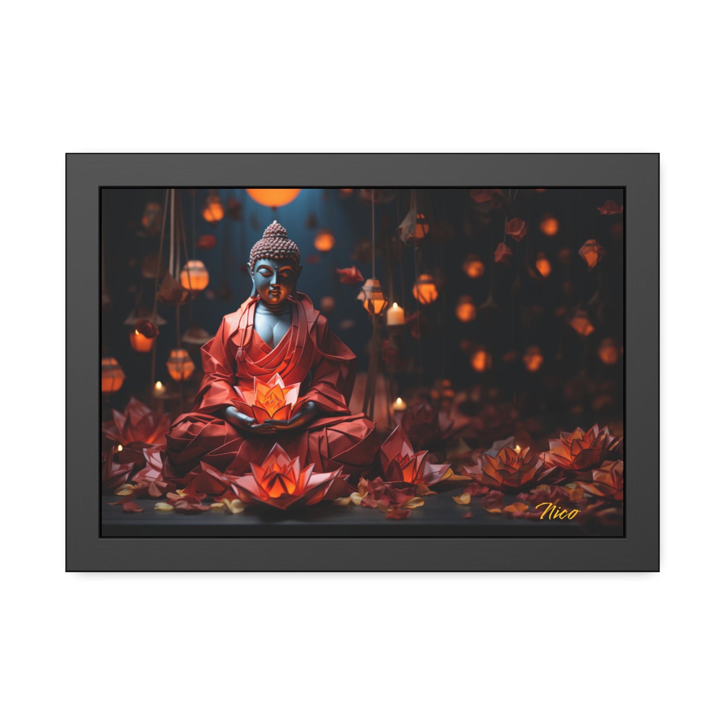 Ascending Buddha Series Print #2 - Framed Fine Art Paper Print