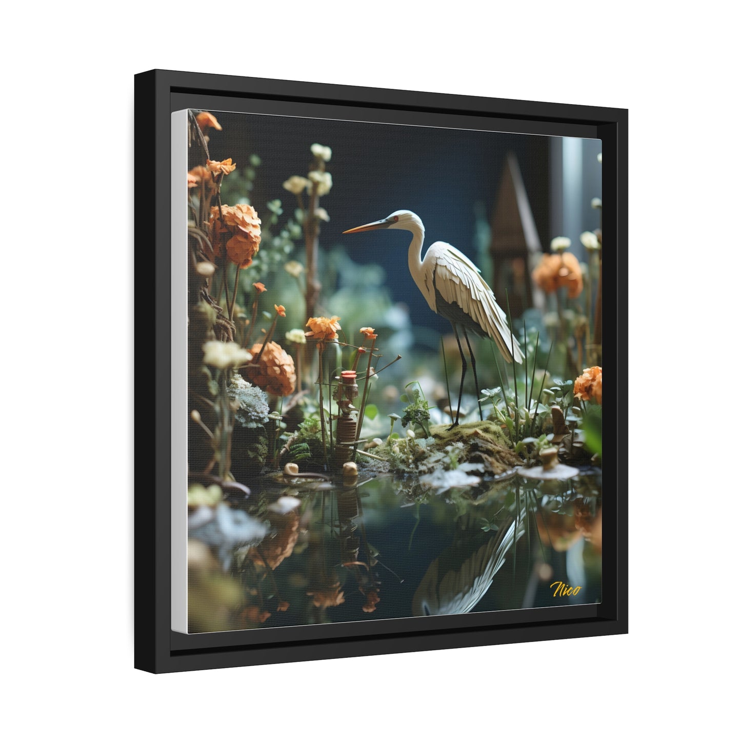 Born On A Bayou Series Print #1 - Black Framed Canvas Print