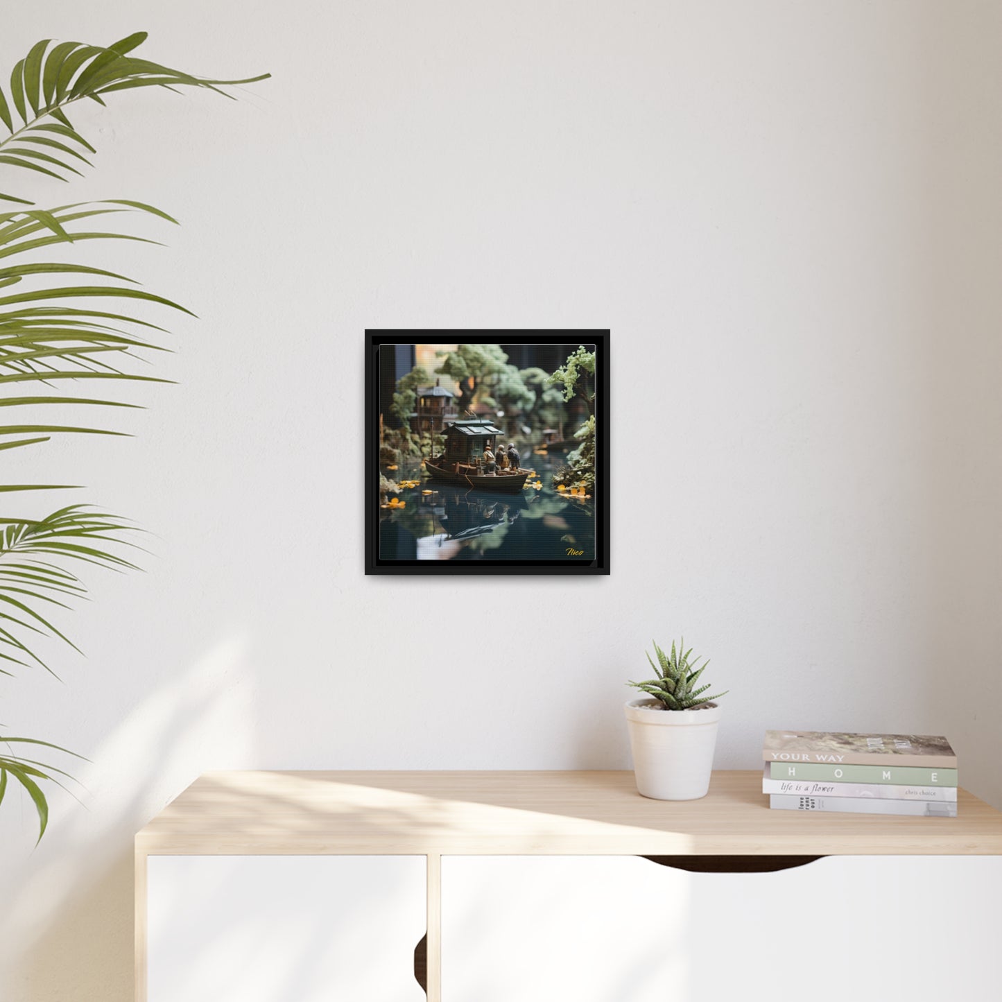 Born On A Bayou Series Print #2 - Black Framed Canvas Print