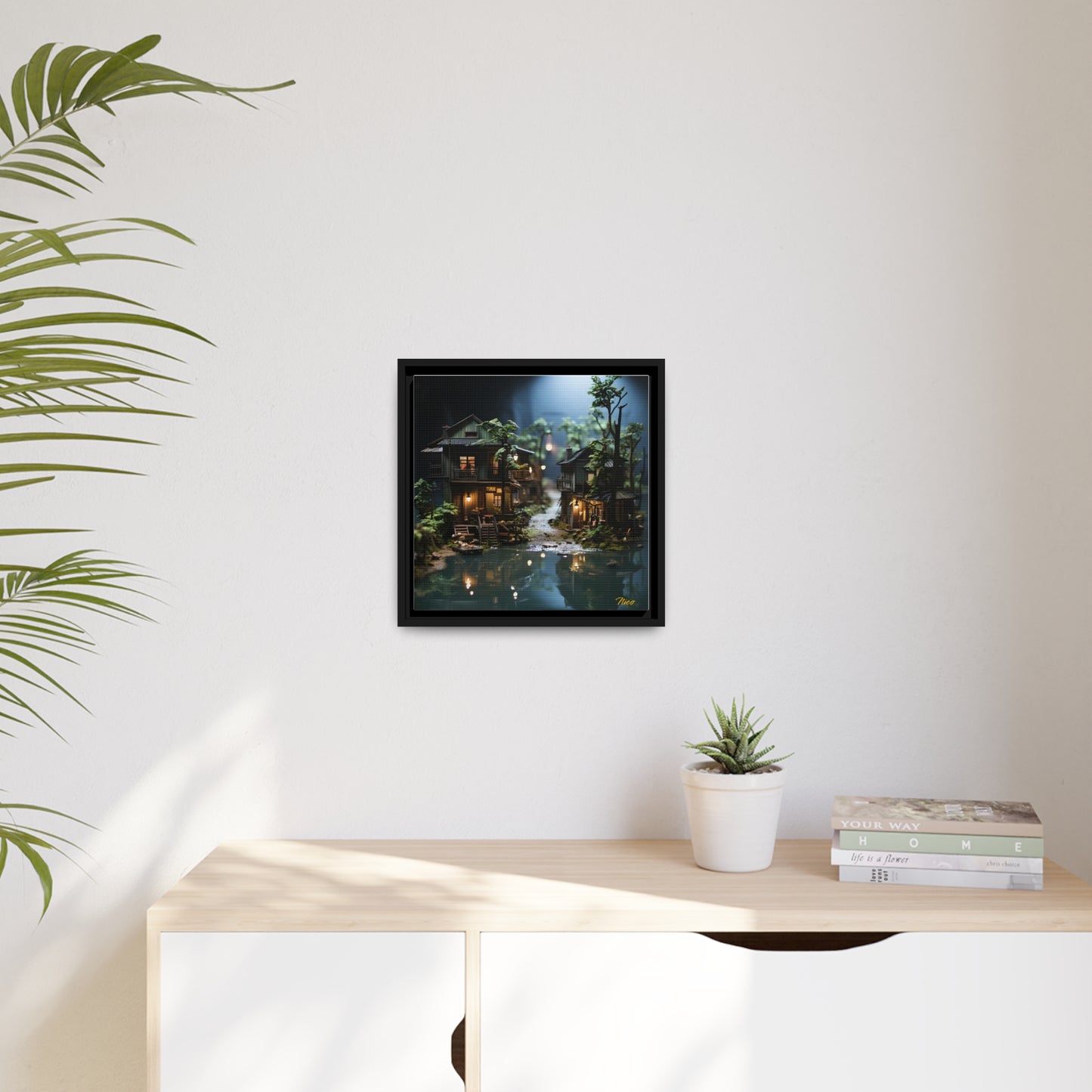 Born On A Bayou Series Print #3 - Black Framed Canvas Print