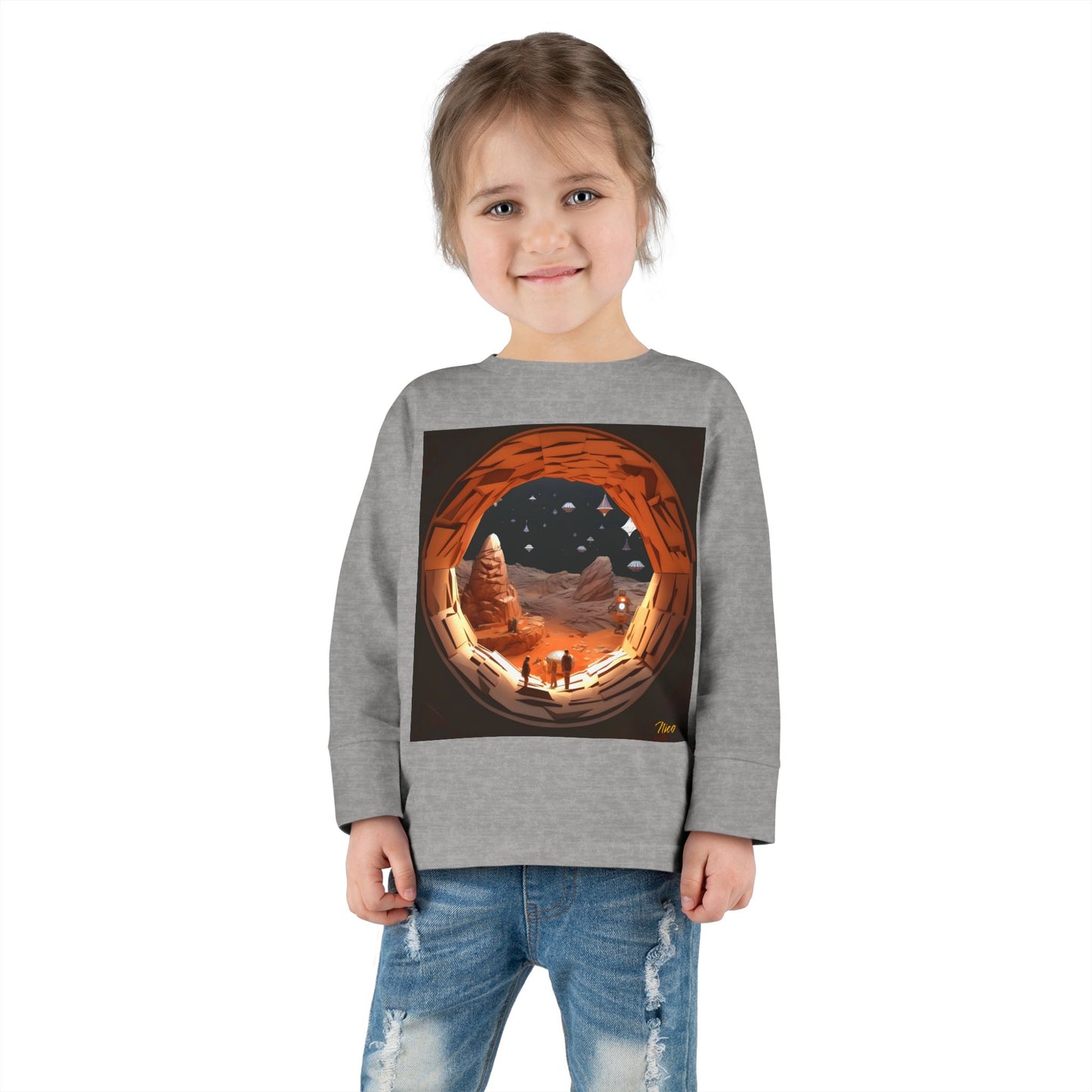 Elons' Dream Series Print #4 Toddler Long Sleeve Tee