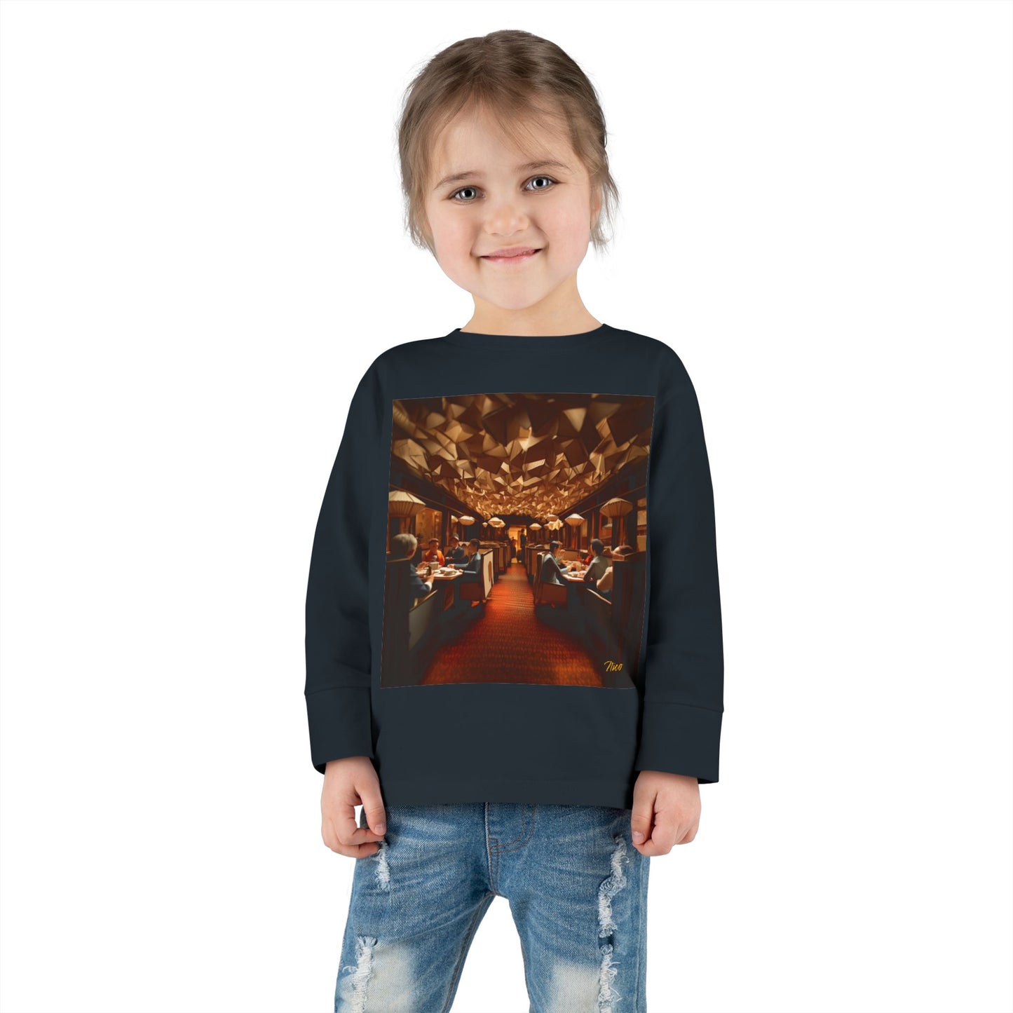 Orient Express Series Print #2 Toddler Long Sleeve Tee