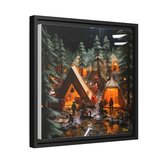 Camping In The Rain Series Print #9 - Black Framed Canvas Print