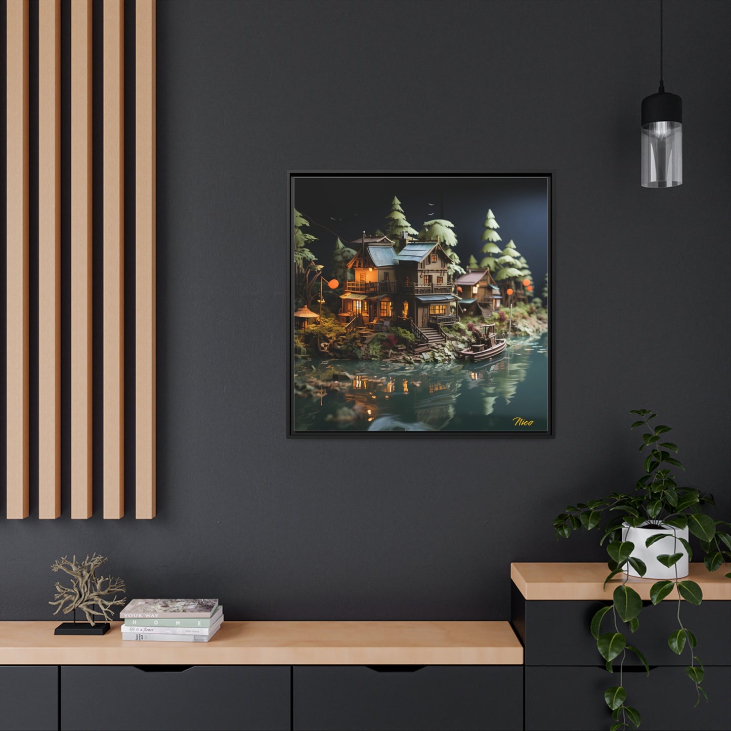 Born On A Bayou Series Print #8 - Black Framed Canvas Print