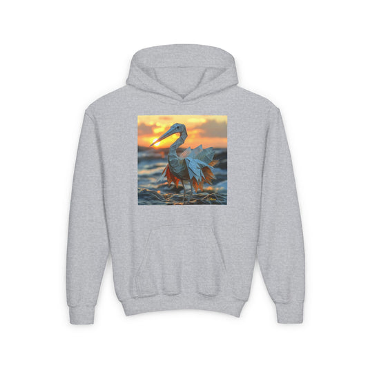 By The Seaside Series Print #1 Youth Heavy Blend Hooded Sweatshirt