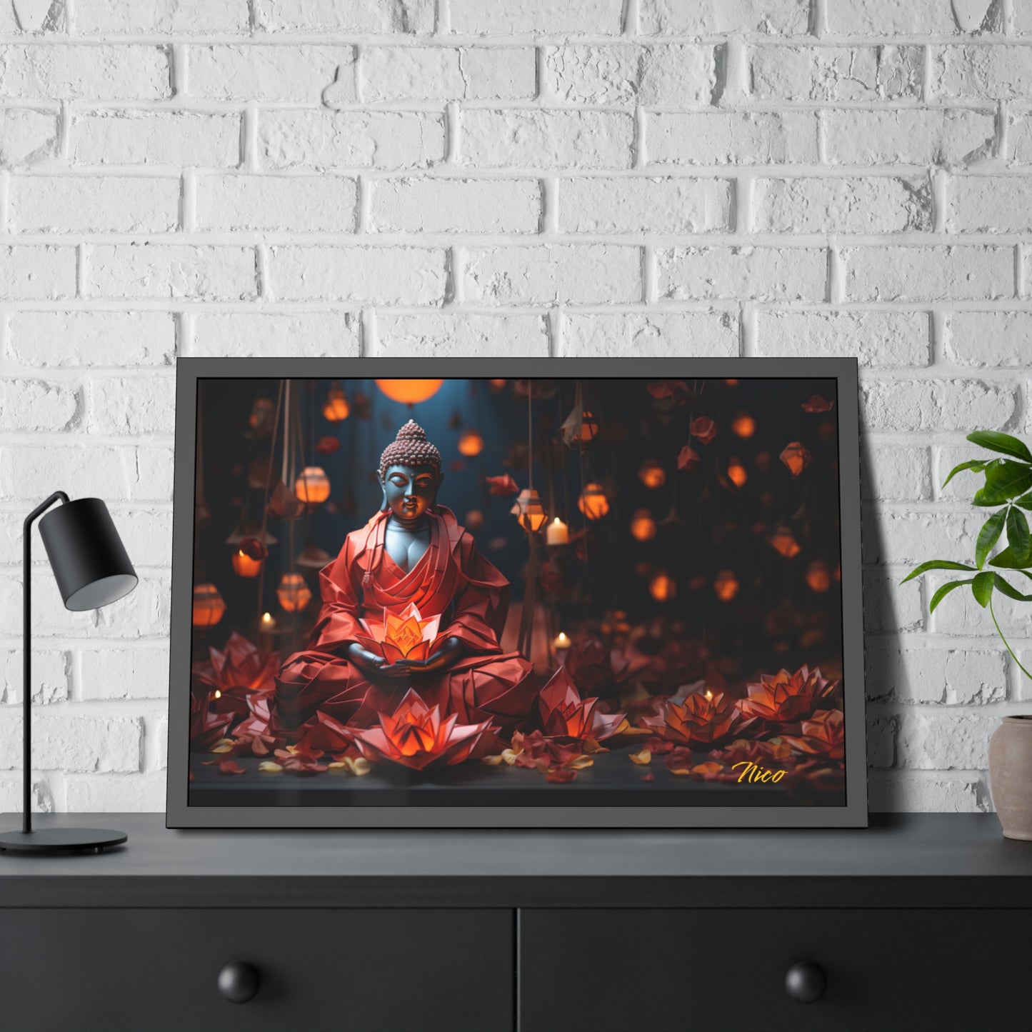 Ascending Buddha Series Print #2 - Framed Fine Art Paper Print