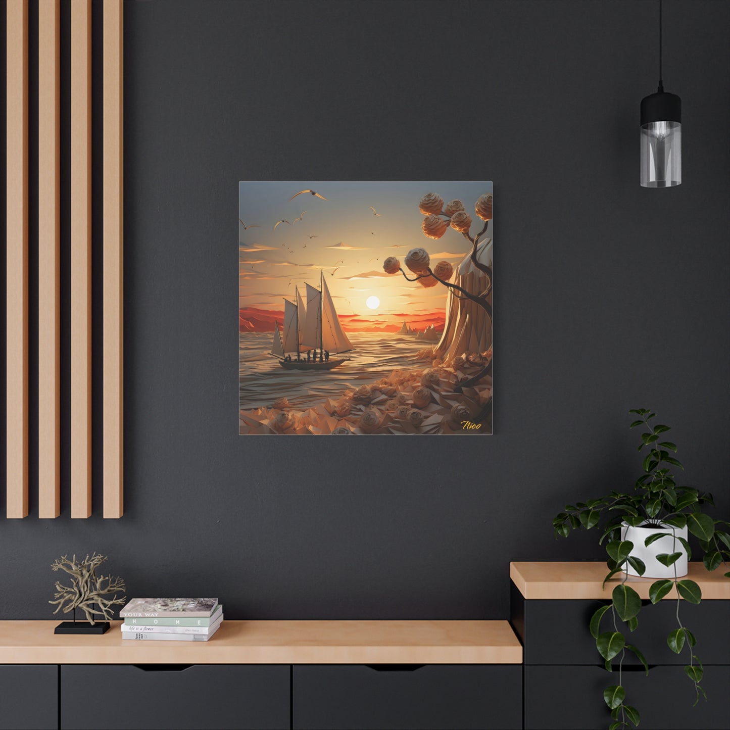 Into The Sunset Series Print #10 - Streched Matte Canvas Print, 1.25" Thick