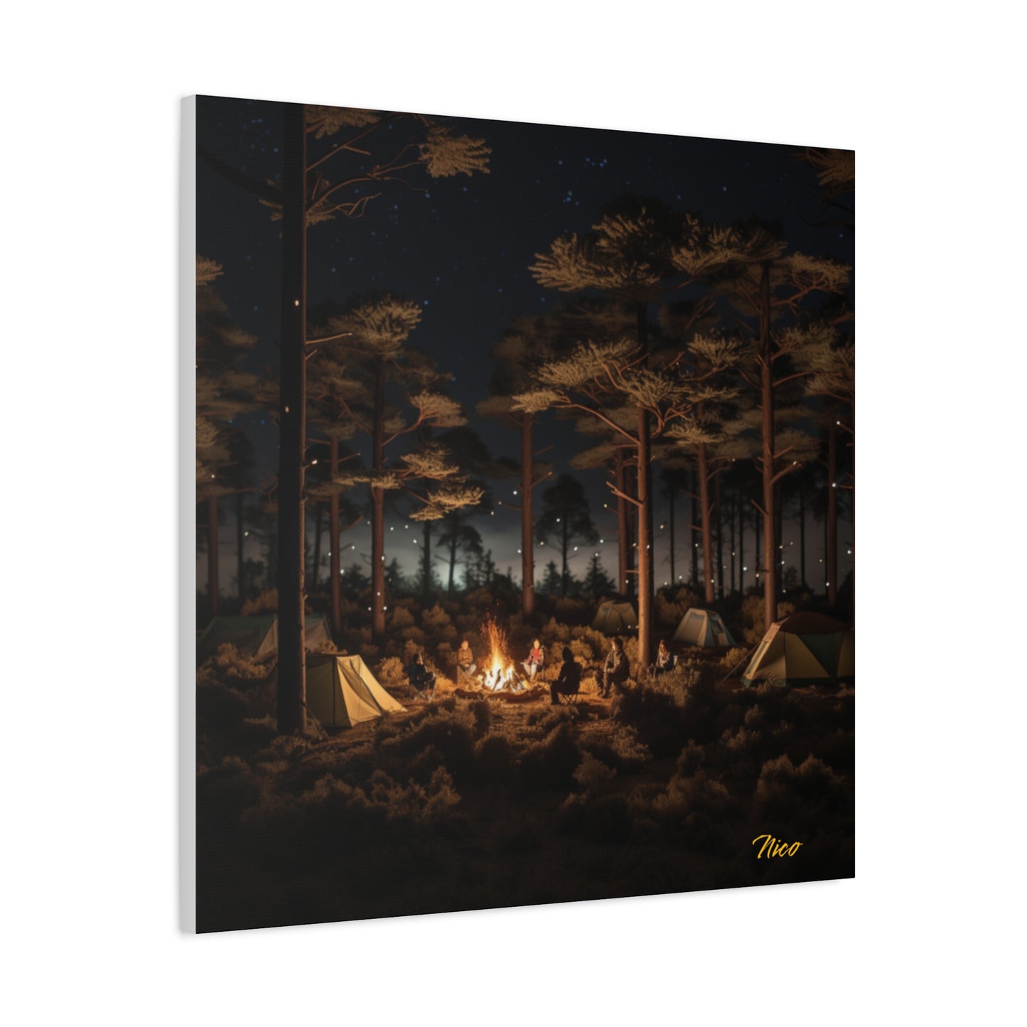 Under The Starry Skies Series Print #9 - Streched Matte Canvas Print, 1.25" Thick