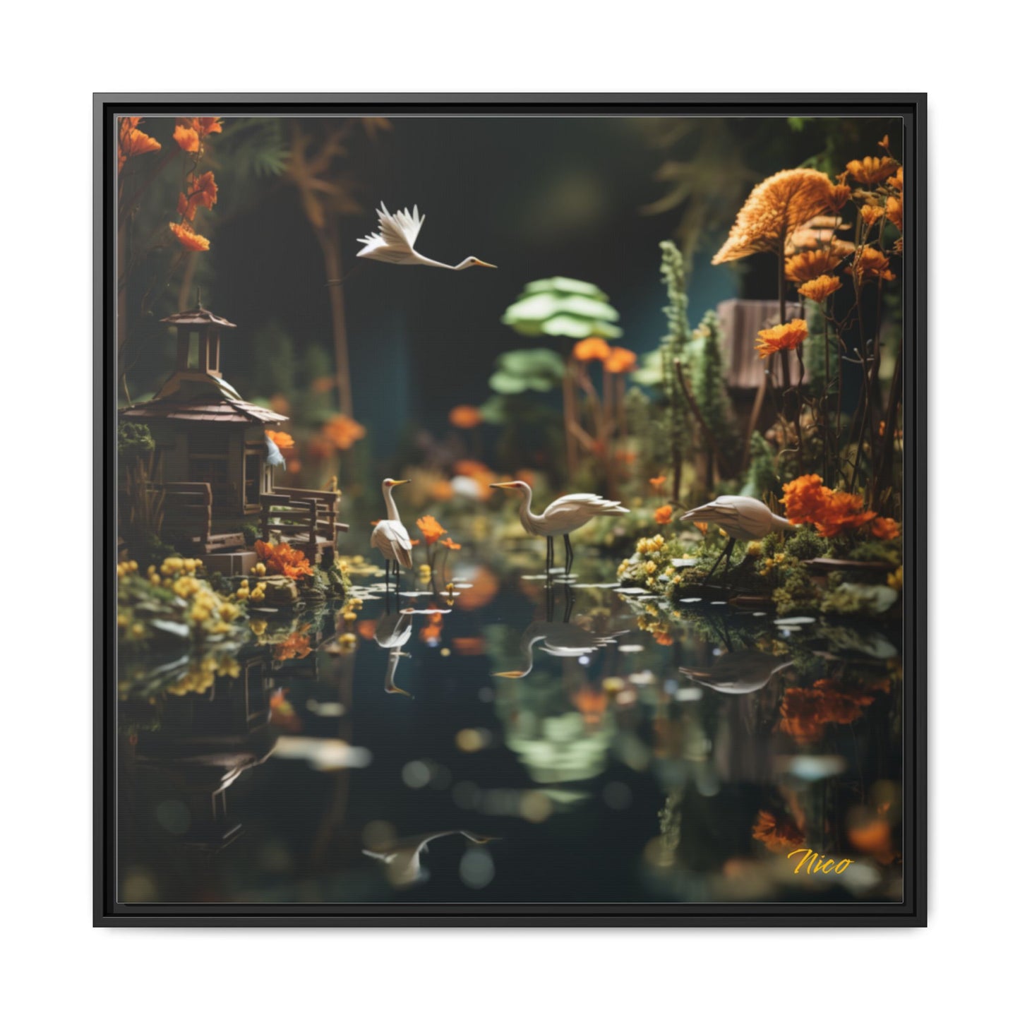 Born On A Bayou Series Print #6 - Black Framed Canvas Print