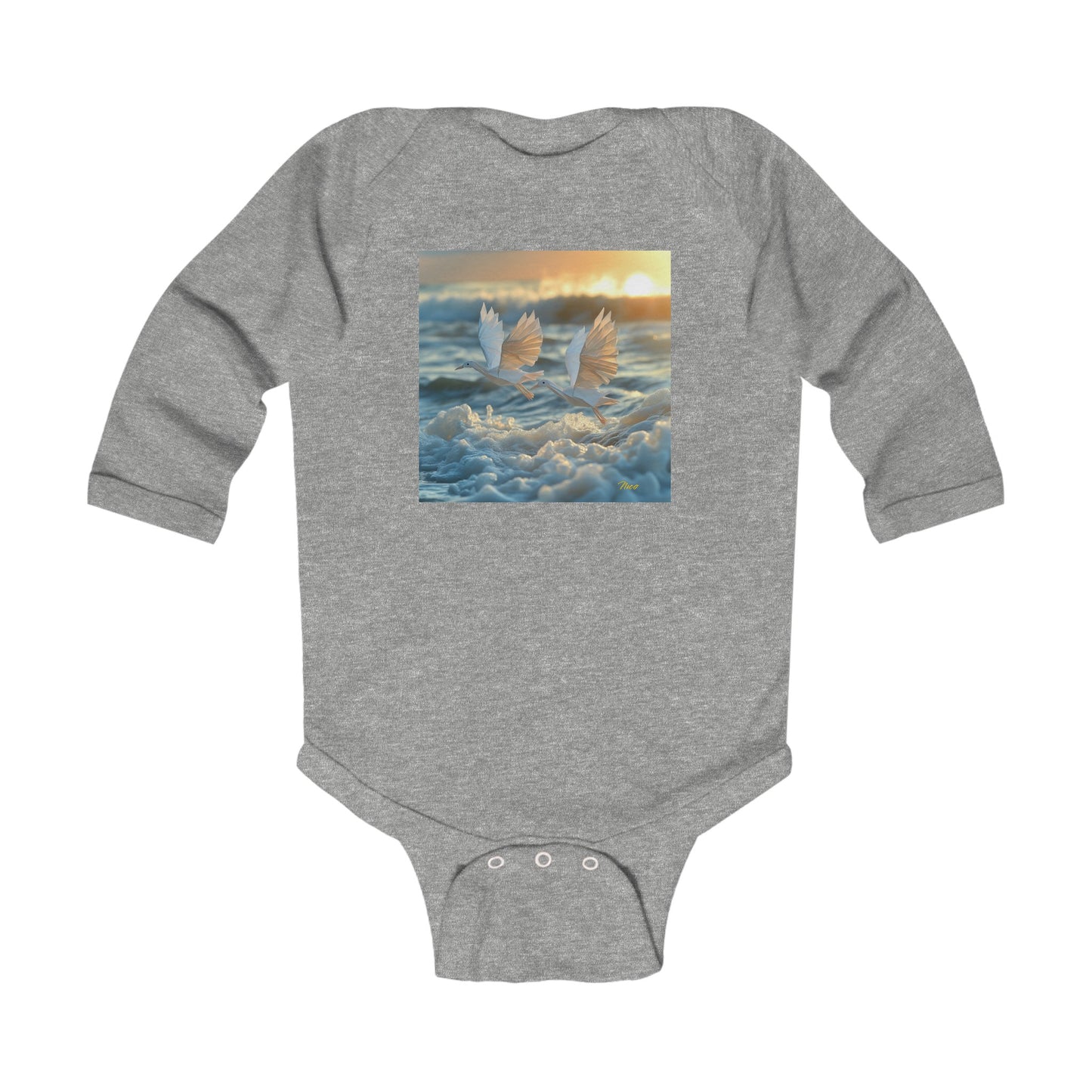 By The Seaside Series Print #5 Infant Long Sleeve Bodysuit