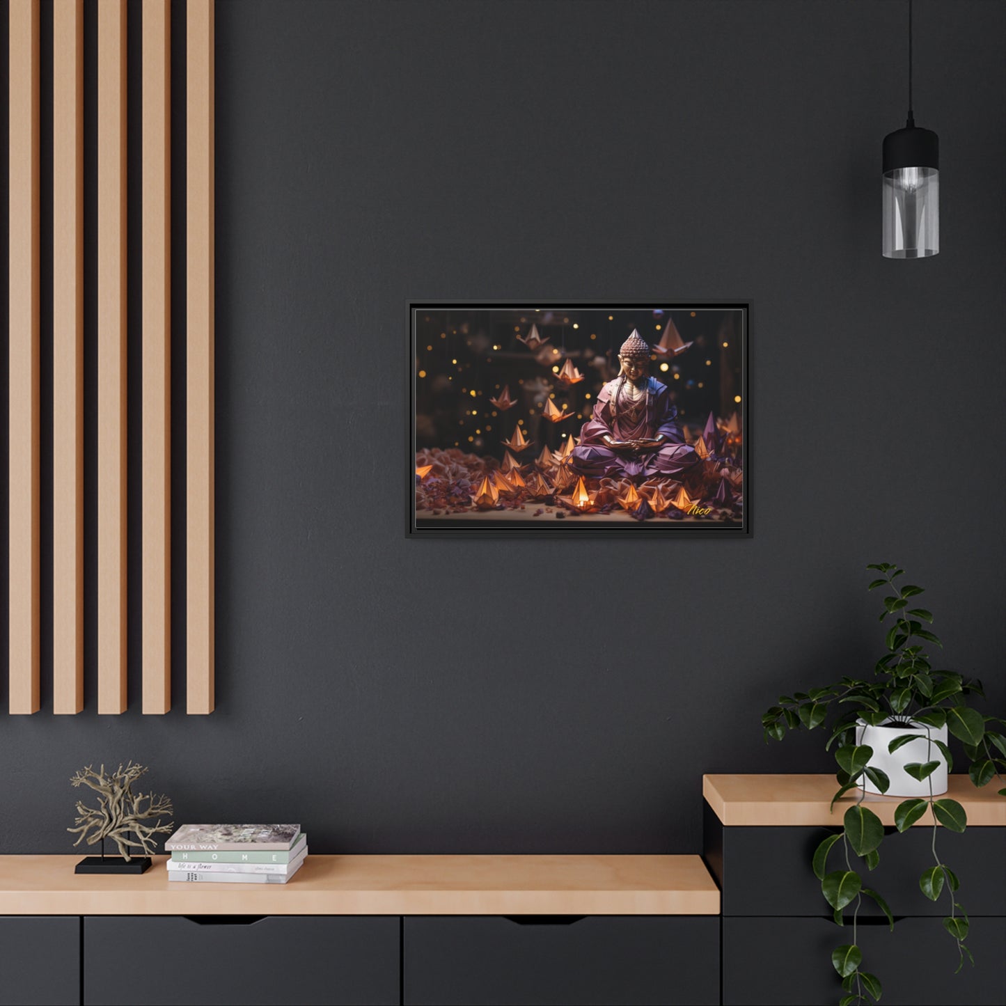 Ascending Buddha Series Print #6 - Black Framed Canvas Print