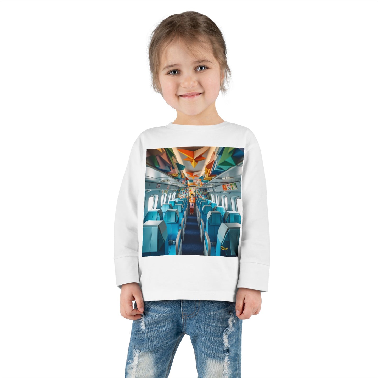 Big Ol' Jet Airliner Series Print #6 Toddler Long Sleeve Tee