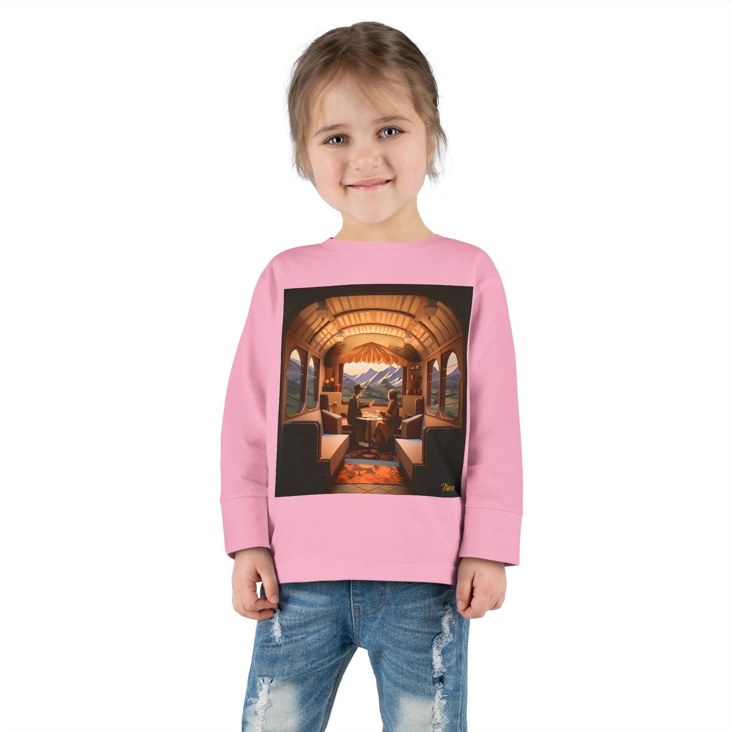 Orient Express Series Print #10 Toddler Long Sleeve Tee