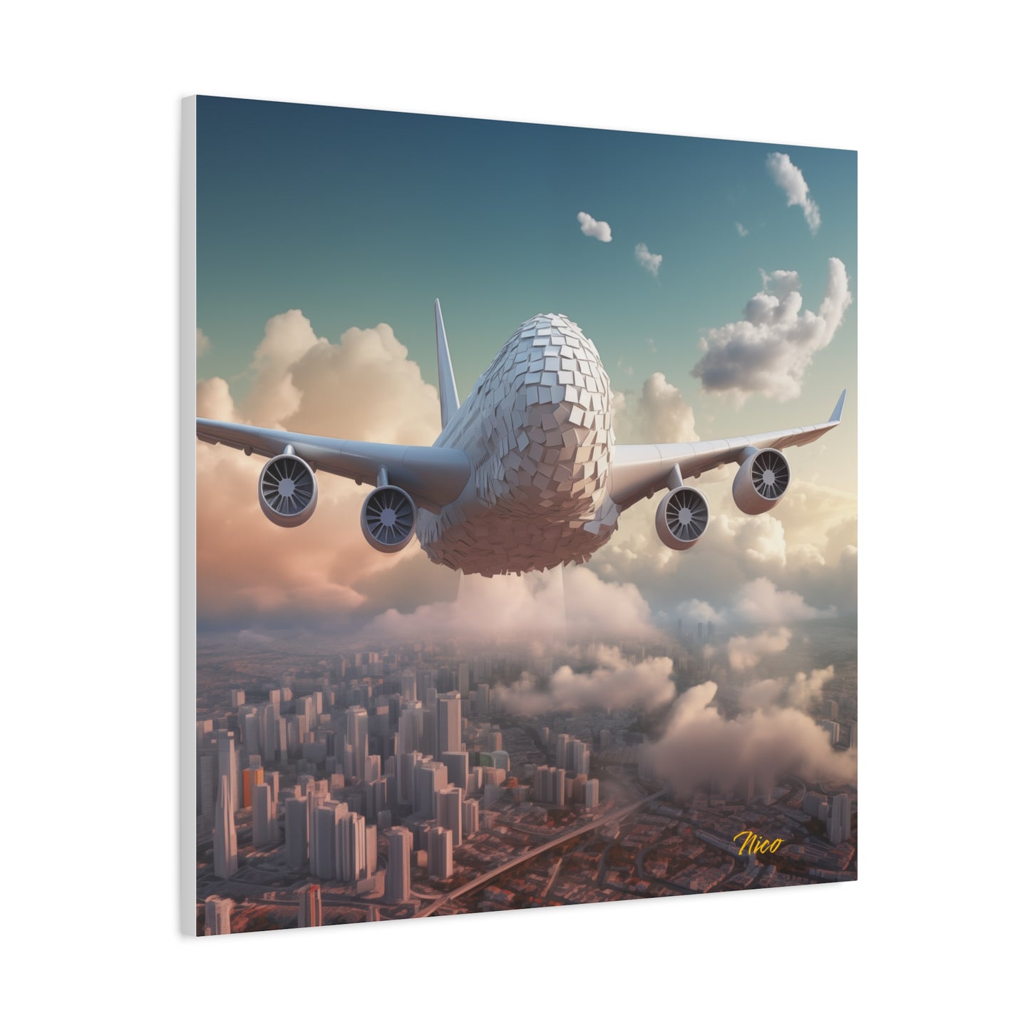 Frequent Flyer Miles Series Print #1 - Streched Matte Canvas Print, 1.25" Thick