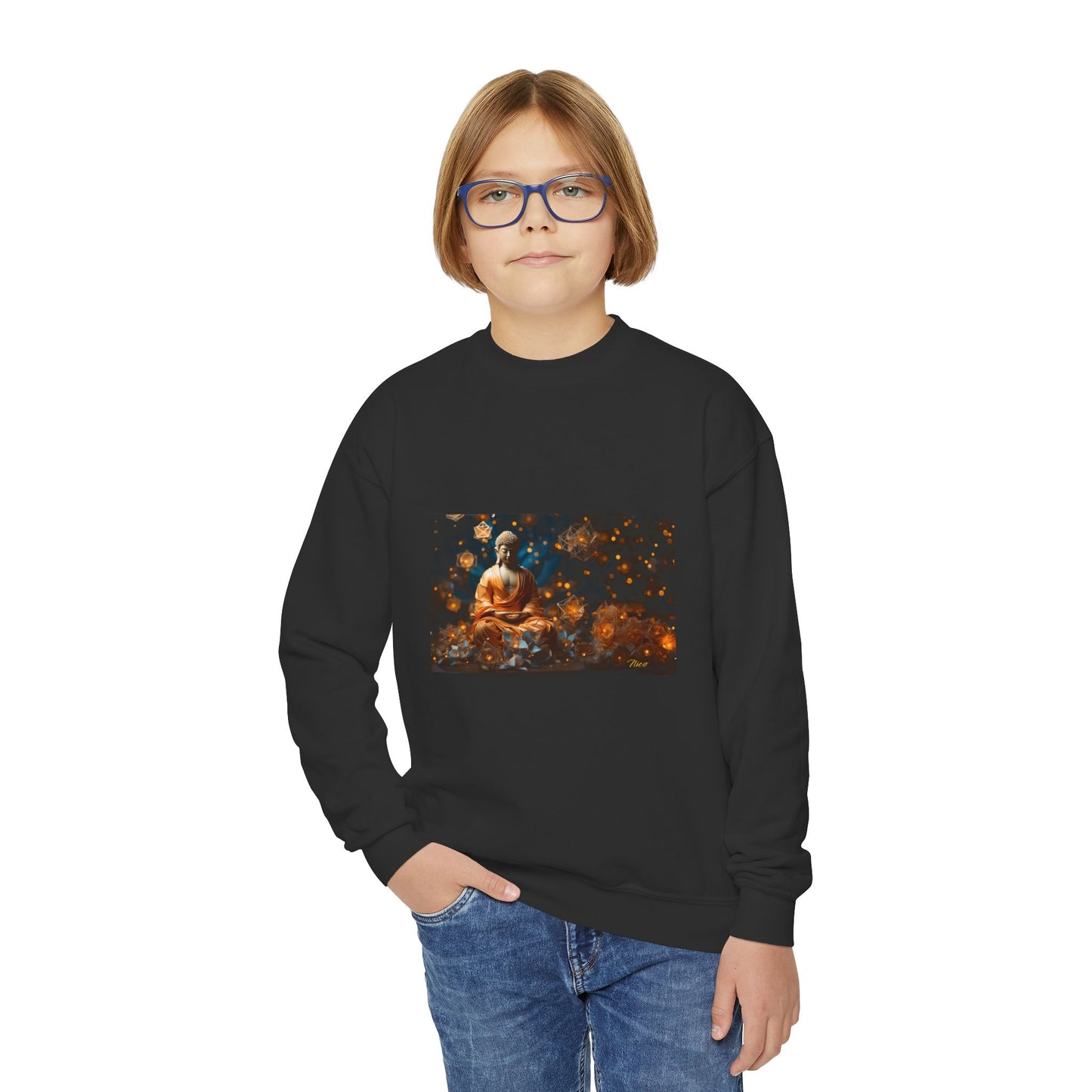 Ascending Buddah Series Print #7 Youth Crewneck Sweatshirt