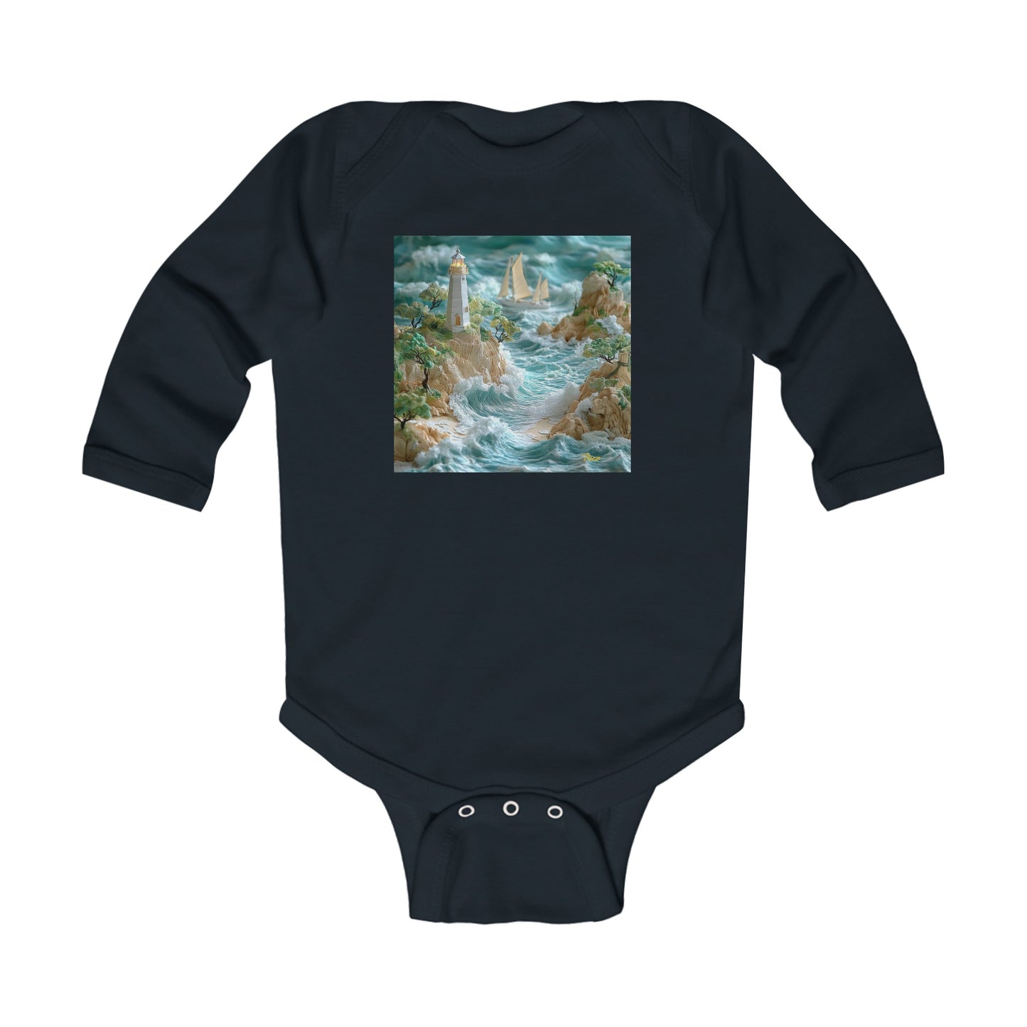 By The Seaside Series Print #9 Infant Long Sleeve Bodysuit