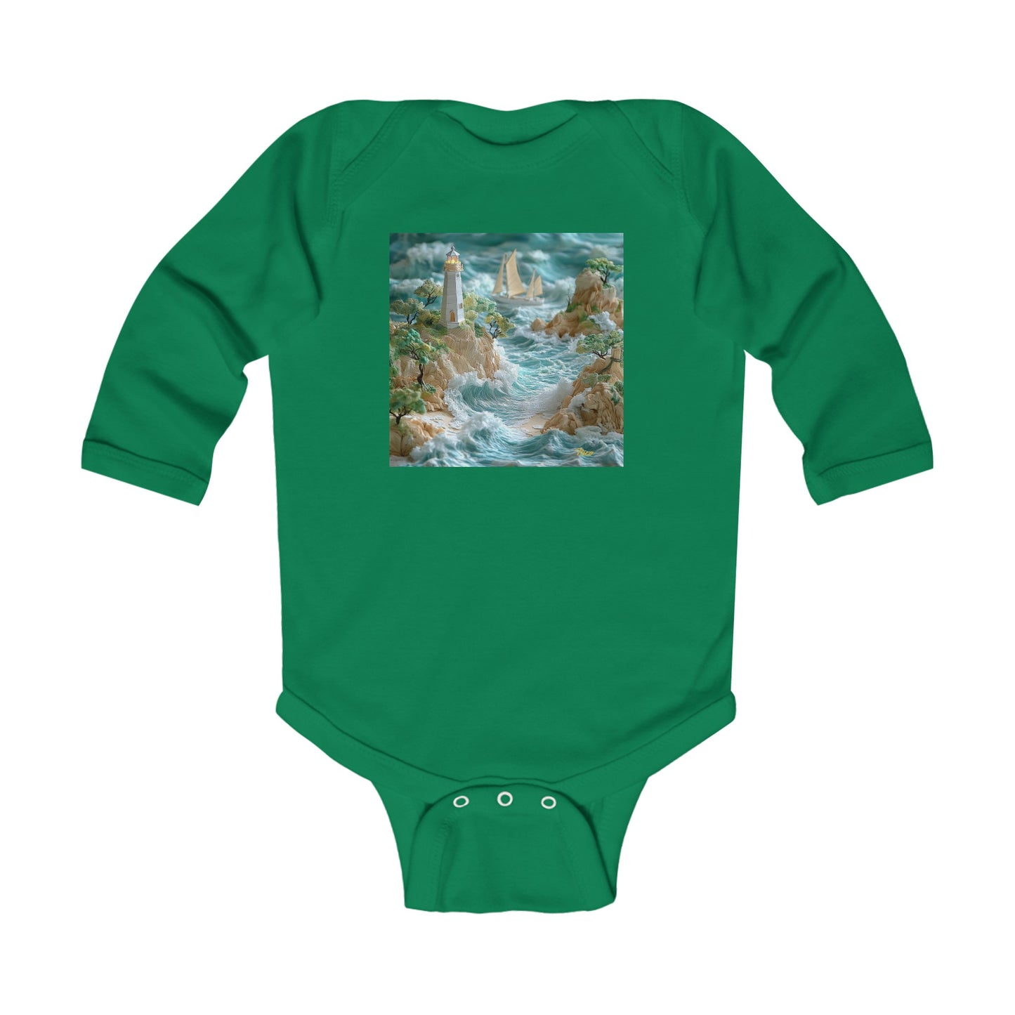 By The Seaside Series Print #9 Infant Long Sleeve Bodysuit