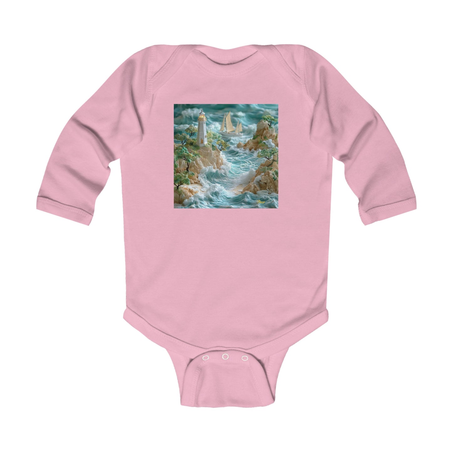 By The Seaside Series Print #9 Infant Long Sleeve Bodysuit