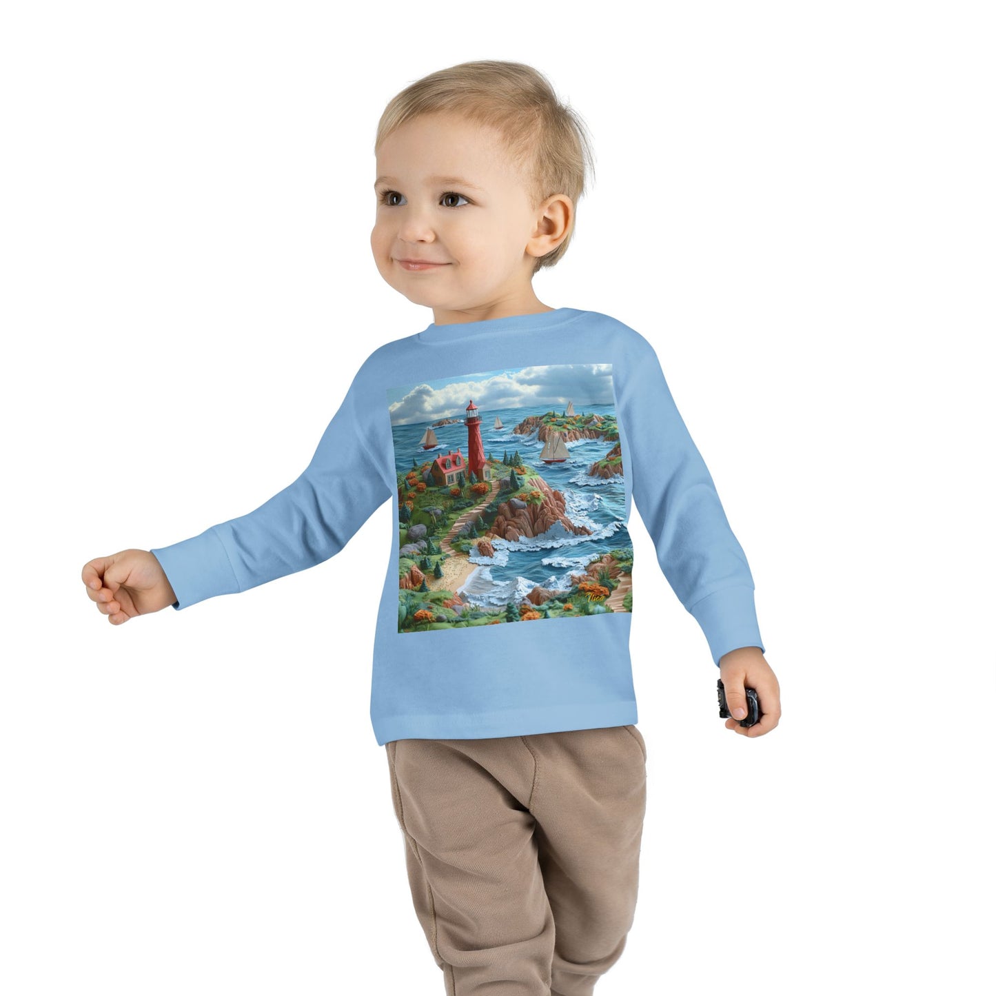 By The Seaside Series Print #6 Toddler Long Sleeve Tee